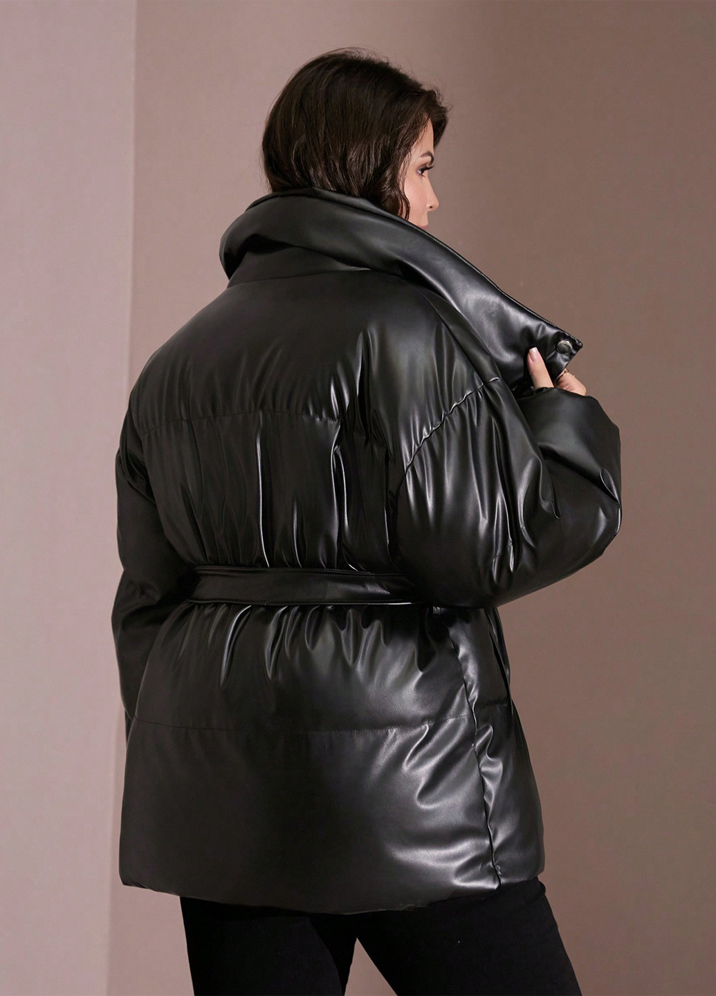 Чорна зимня куртка куртка-пальто SHEIN