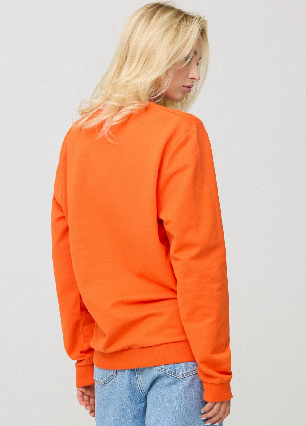 Свитшот женский oversize /no flis/ YAPPI - крой рисунок оранжевый кэжуал - (250140845)