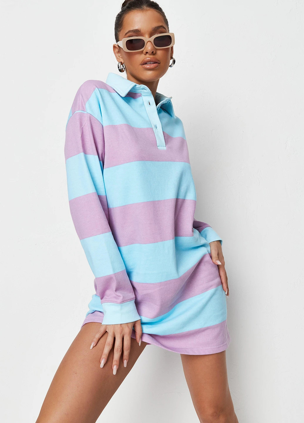 Комбінована спортивна сукня поло Missguided в смужку