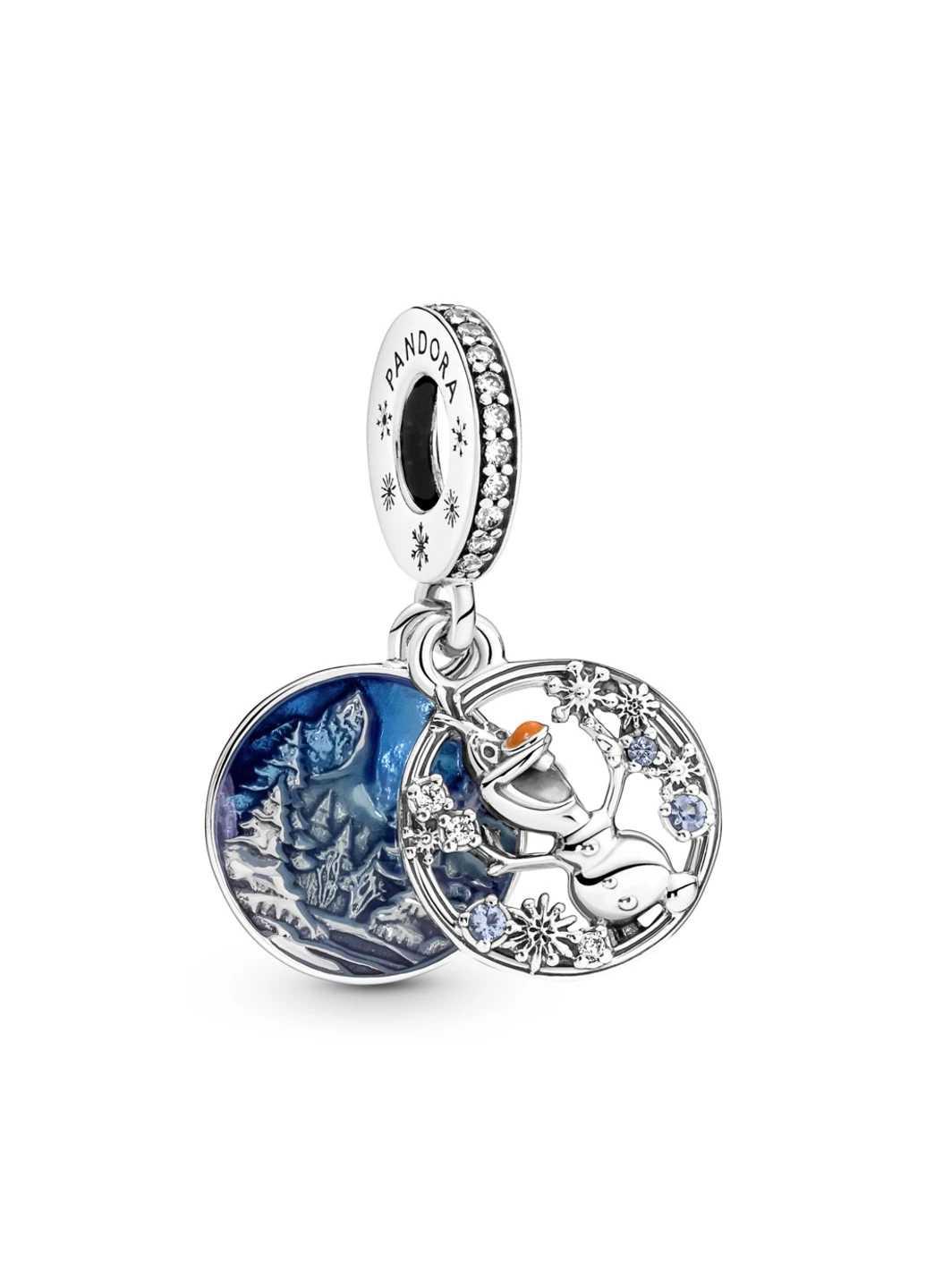 Серебряный шарм для браслетов Пандора " Снеговик Олаф" 799638C01 No Brand (252433536)