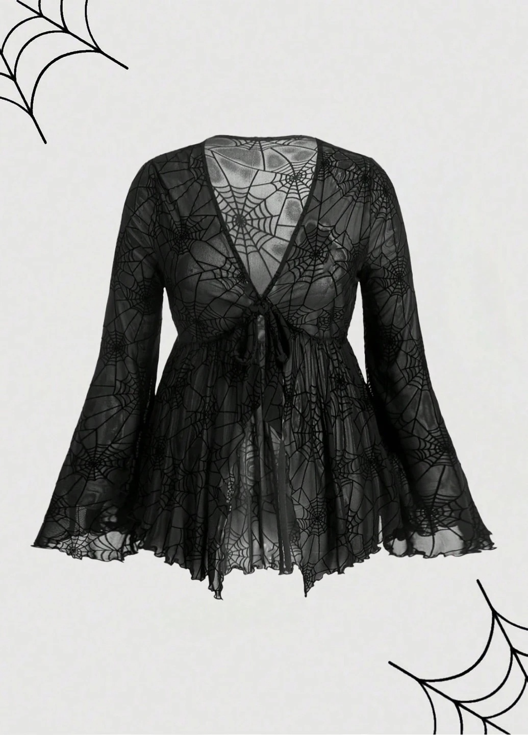 Чорна блуза з баскою SHEIN