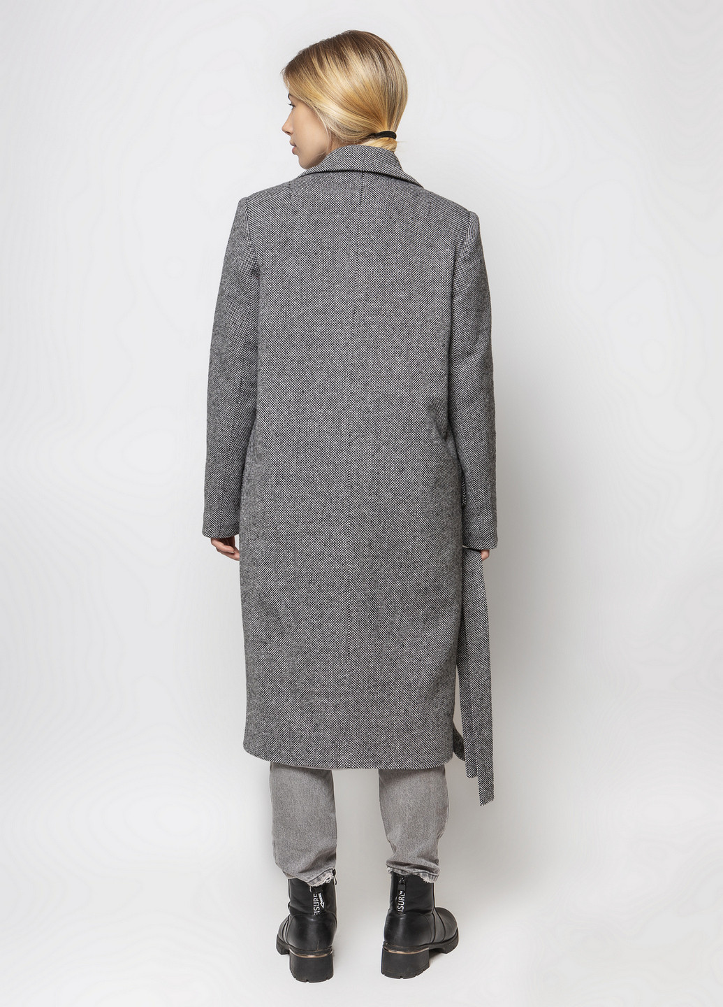 Серое демисезонное Пальто однобортное O`zona milano