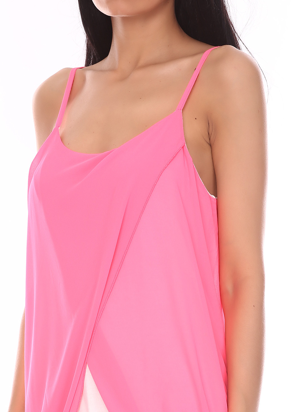 Розовое кэжуал платье а-силуэт Cache Cache однотонное