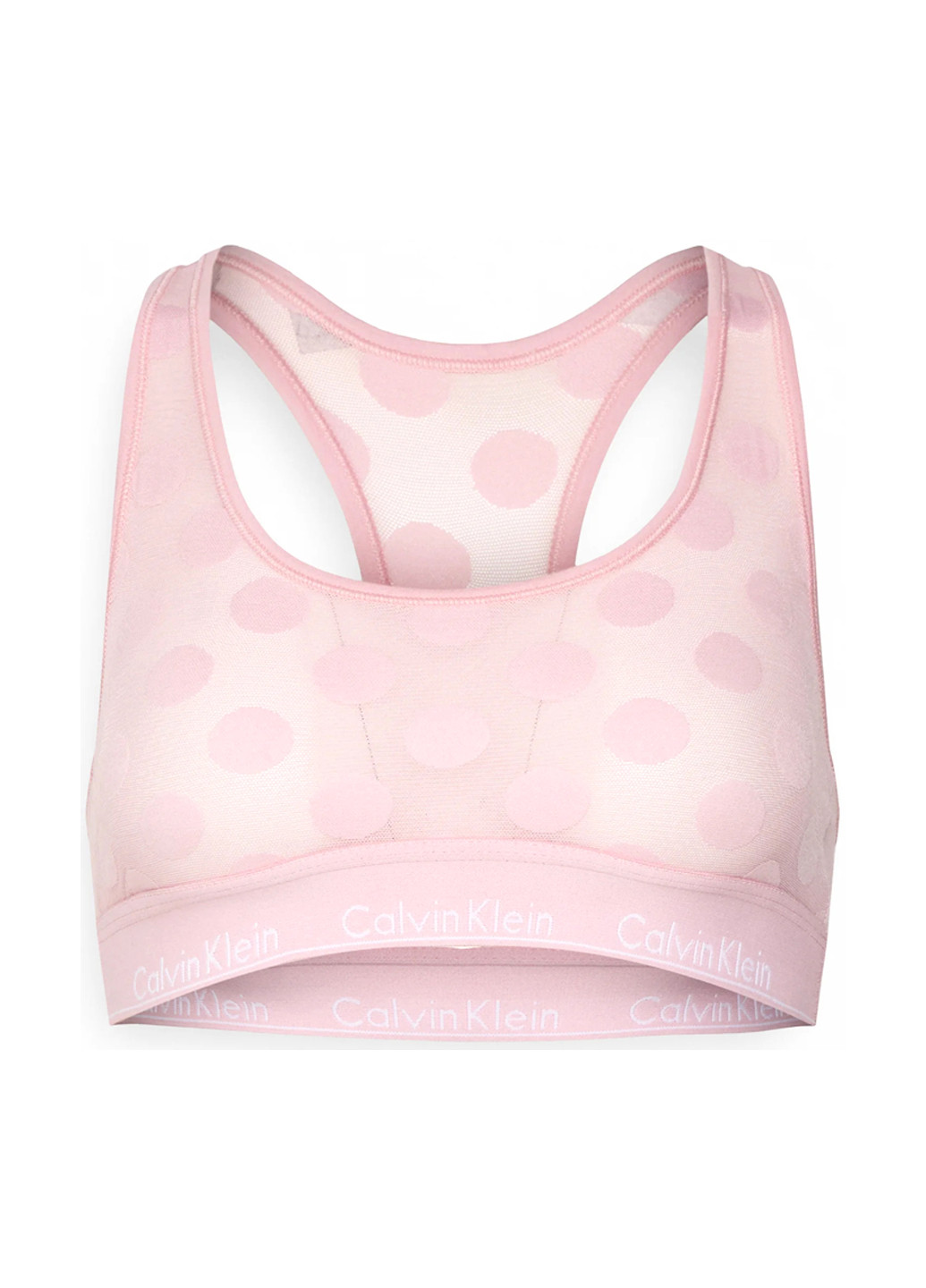 Світло-рожевий топ бюстгальтер Calvin Klein без кісточок нейлон