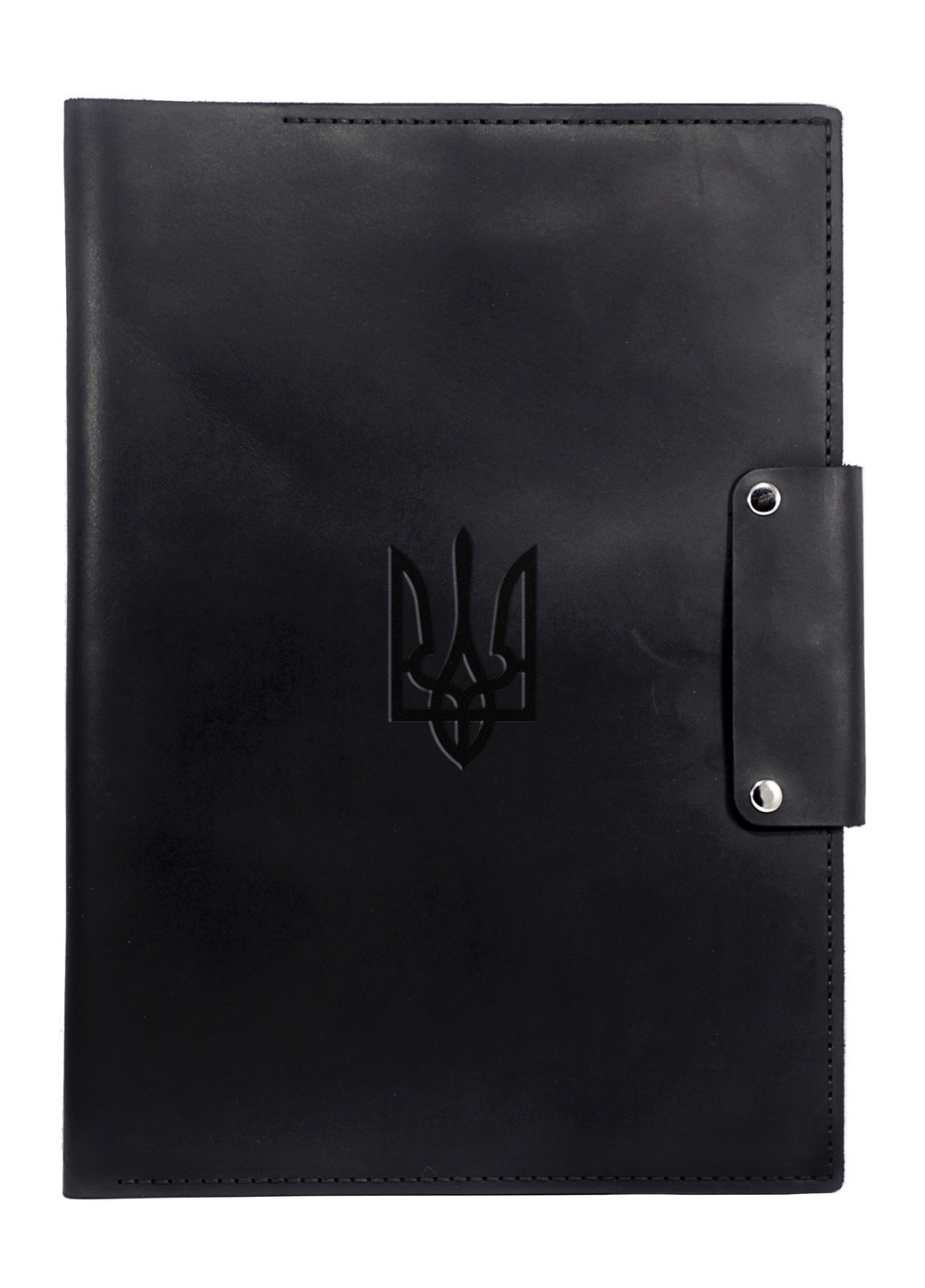 Шкіряна папка - портфель для документів А4 з гравіюванням Герб України — Чорна (nas150102-3) Anchor Stuff folder a4 (252643773)