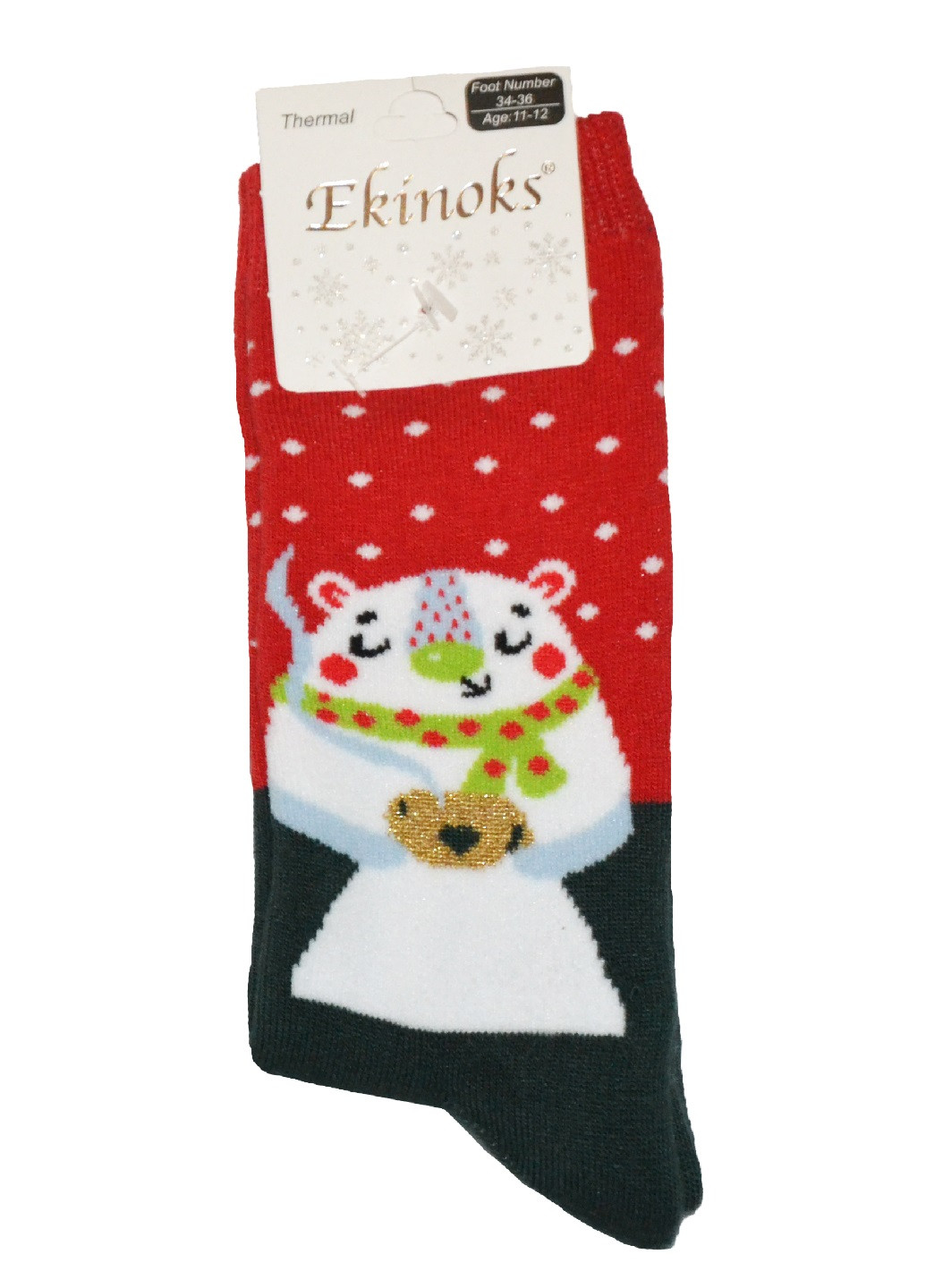 Шкарпетки Ekinoks новорічні червоні повсякденні