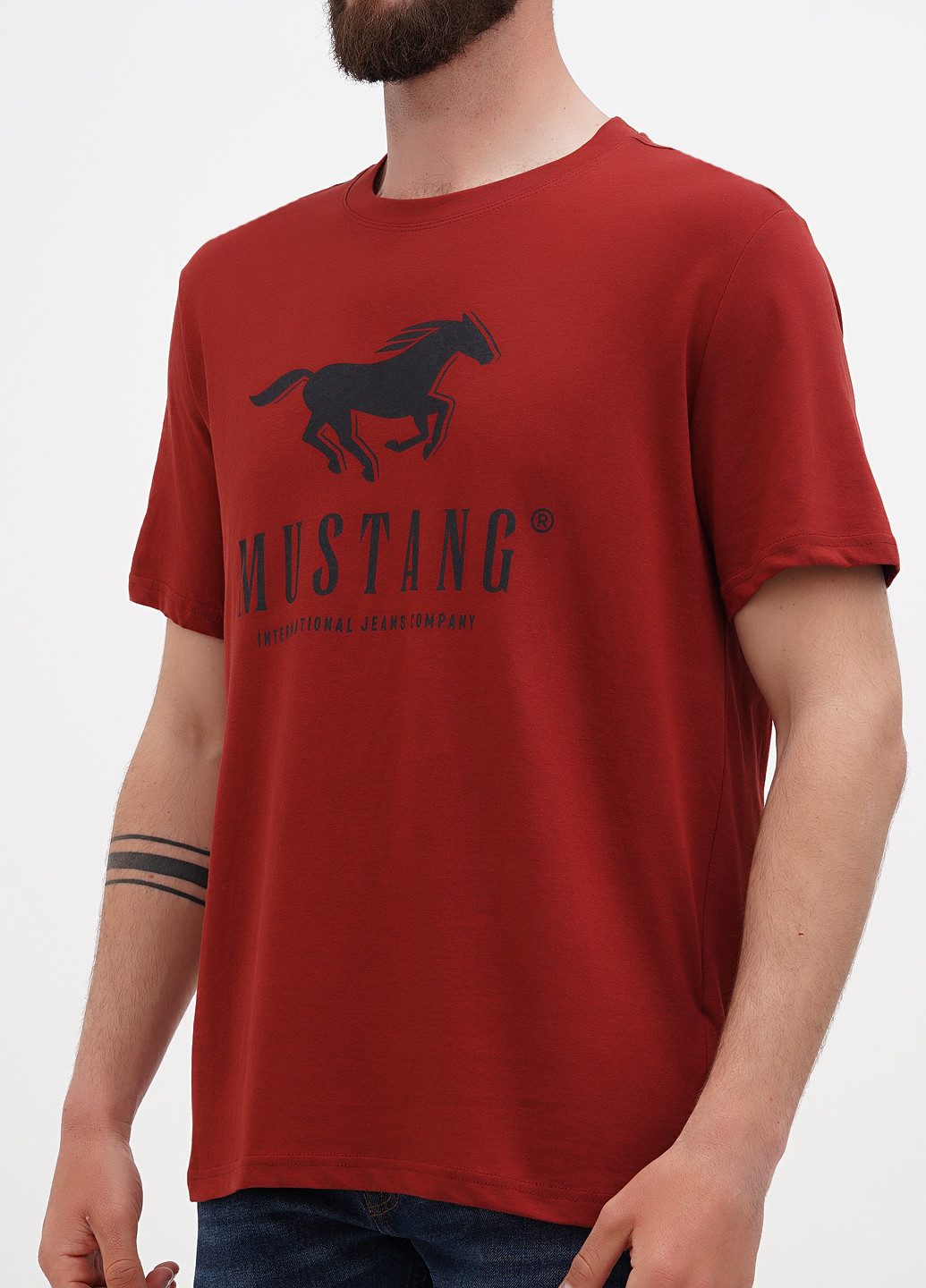 Темно-красная футболка Mustang
