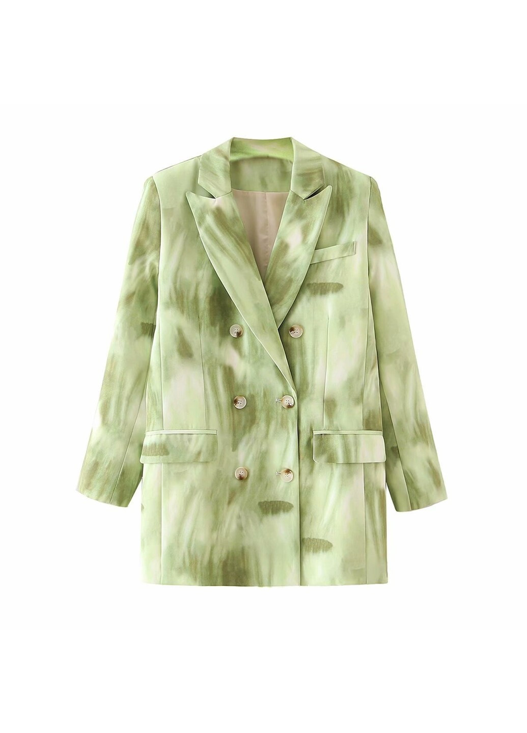 Блейзер жіночий з абстрактним принтом зелений Calm Berni Fashion 59006 (248377069)