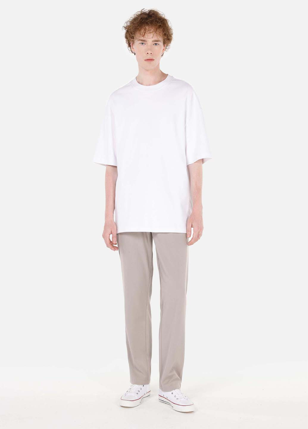 Серо-бежевые кэжуал демисезонные прямые брюки Colin's