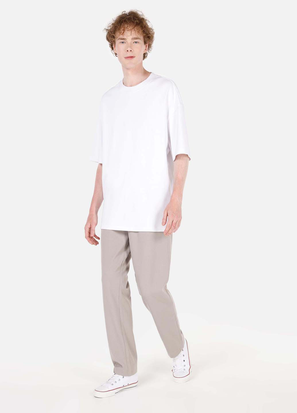 Серо-бежевые кэжуал демисезонные прямые брюки Colin's