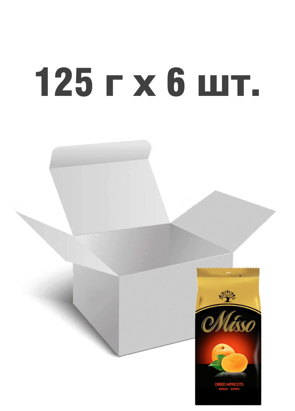 Упаковка Курага (6 шт.), 125 г Misso (184620464)