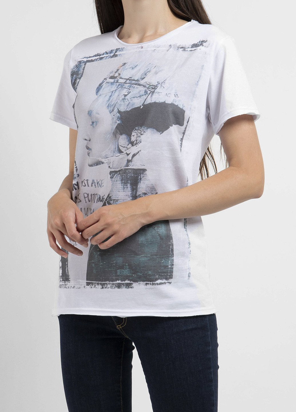 Біла футболка з принтом Mistake Ko Samui - (250382542)