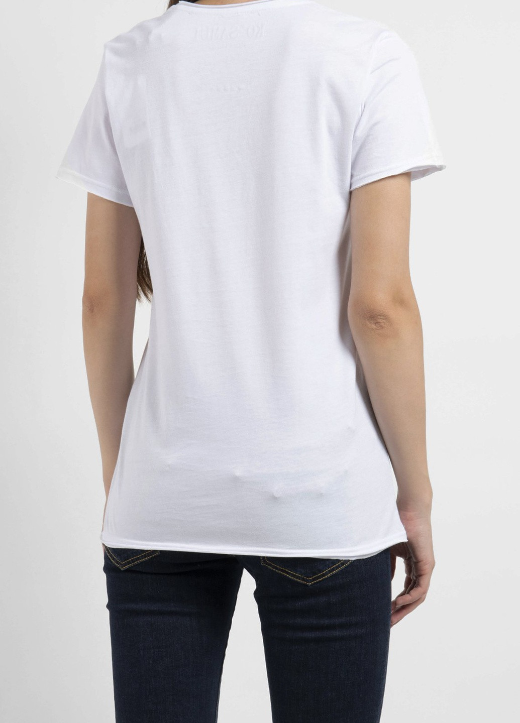 Белая всесезон белая футболка с принтом mistake Ko Samui