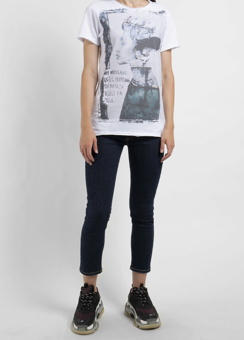 Біла футболка з принтом Mistake Ko Samui - (250382542)