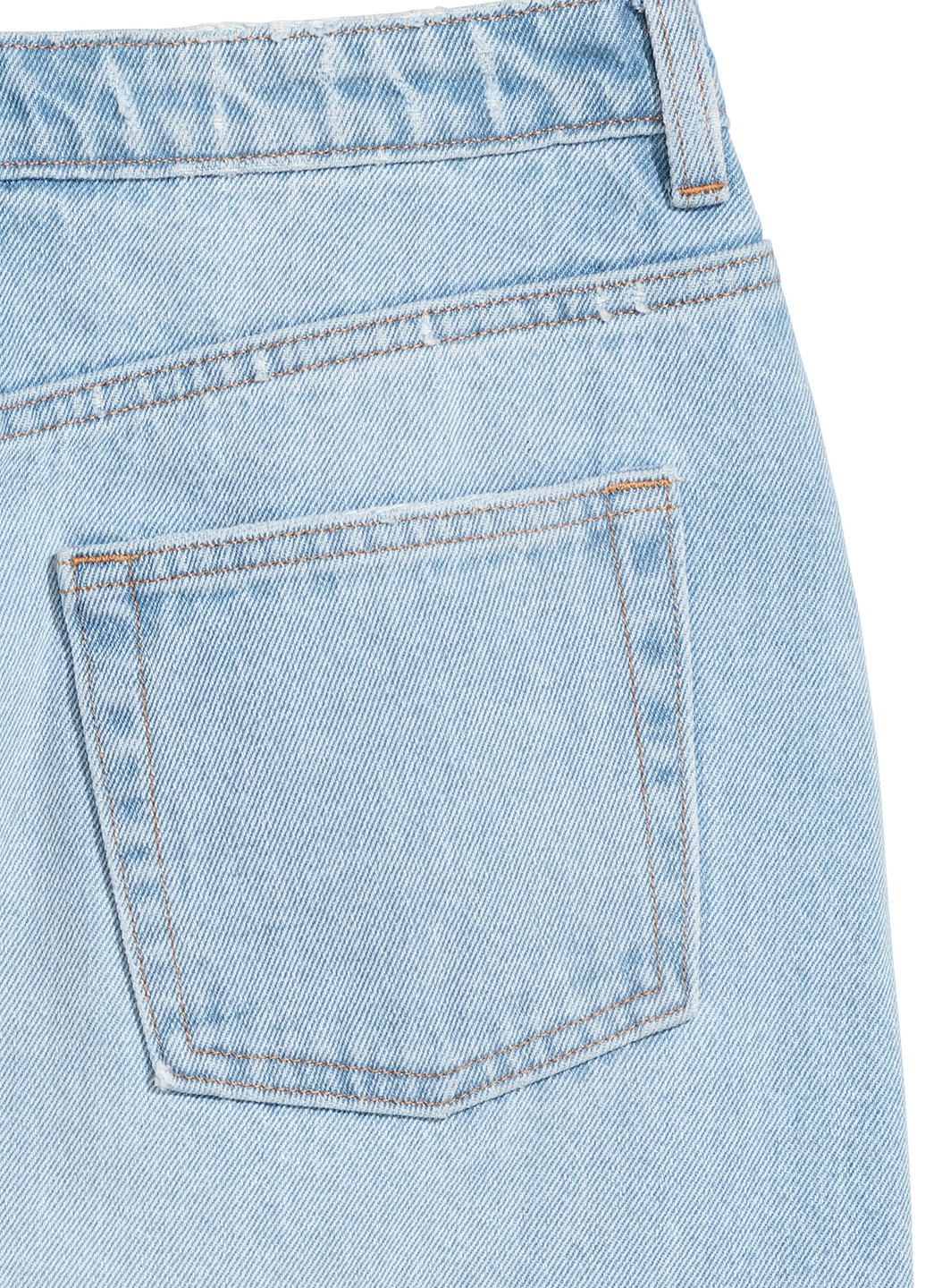 Голубая джинсовая однотонная юбка H&M карандаш