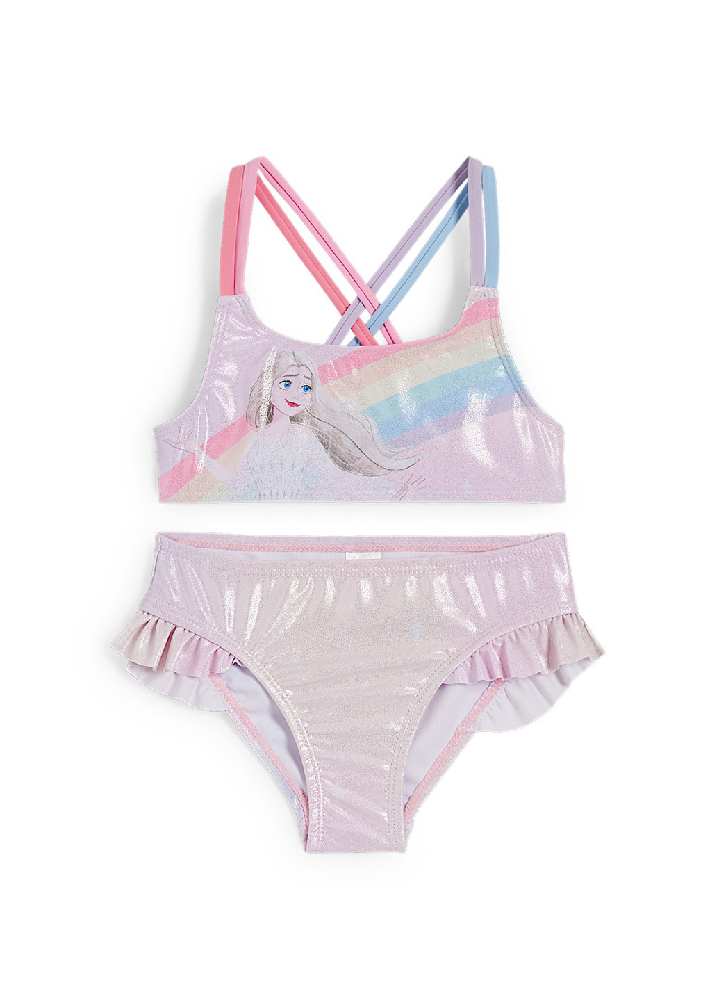 Світло-рожевий літній купальник (топ, труси) роздільний C&A