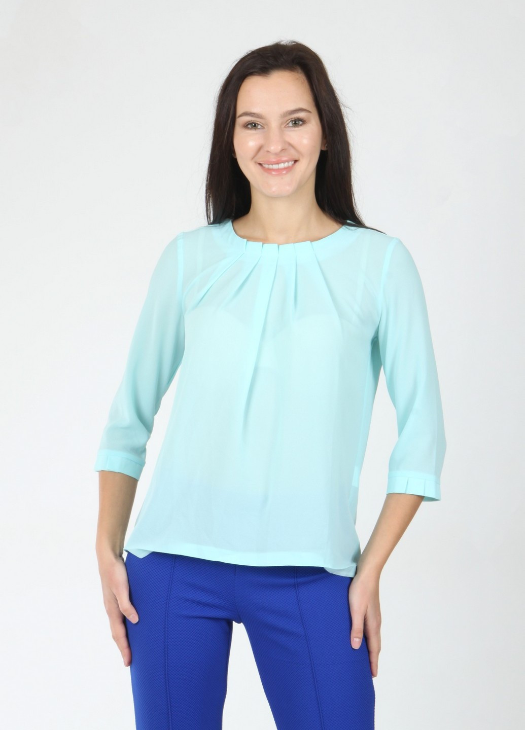 Світло-синя літня блуза Mozah