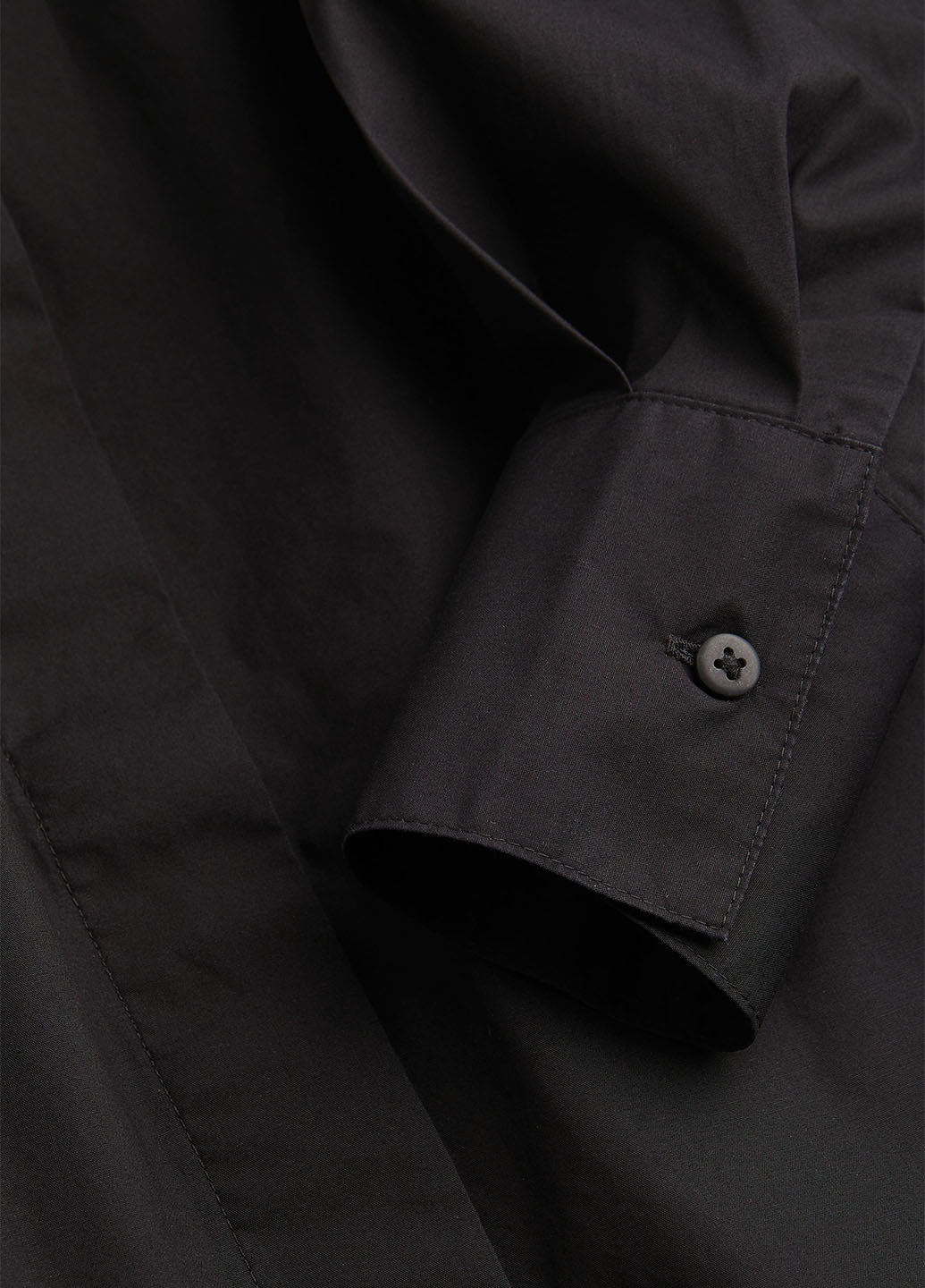 Черное кэжуал платье рубашка H&M однотонное