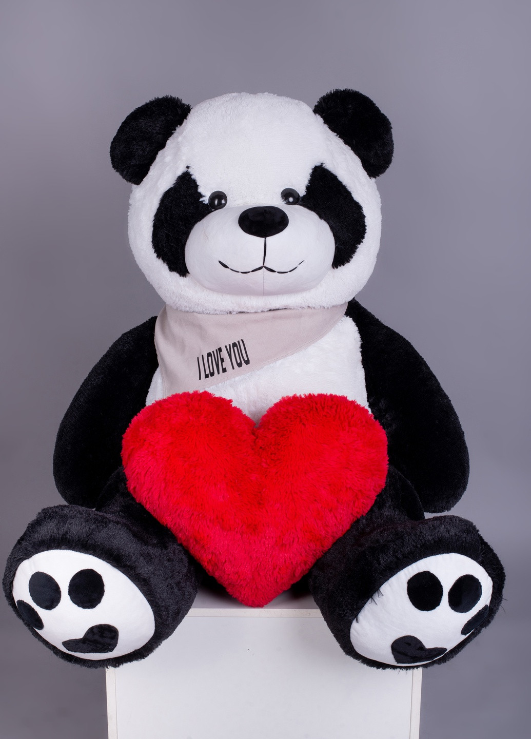 Ведмедик Плюшевий Панда з серцем 165 см Yarokuz (231461945)