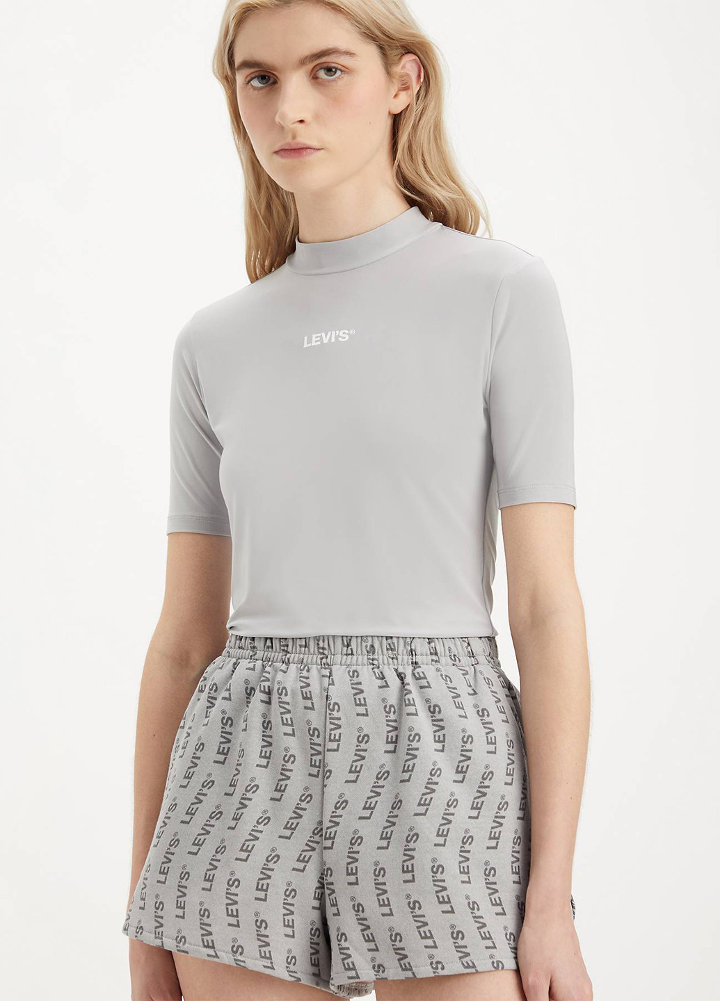 Серый летний комплект (футболка, шорты) Levi's