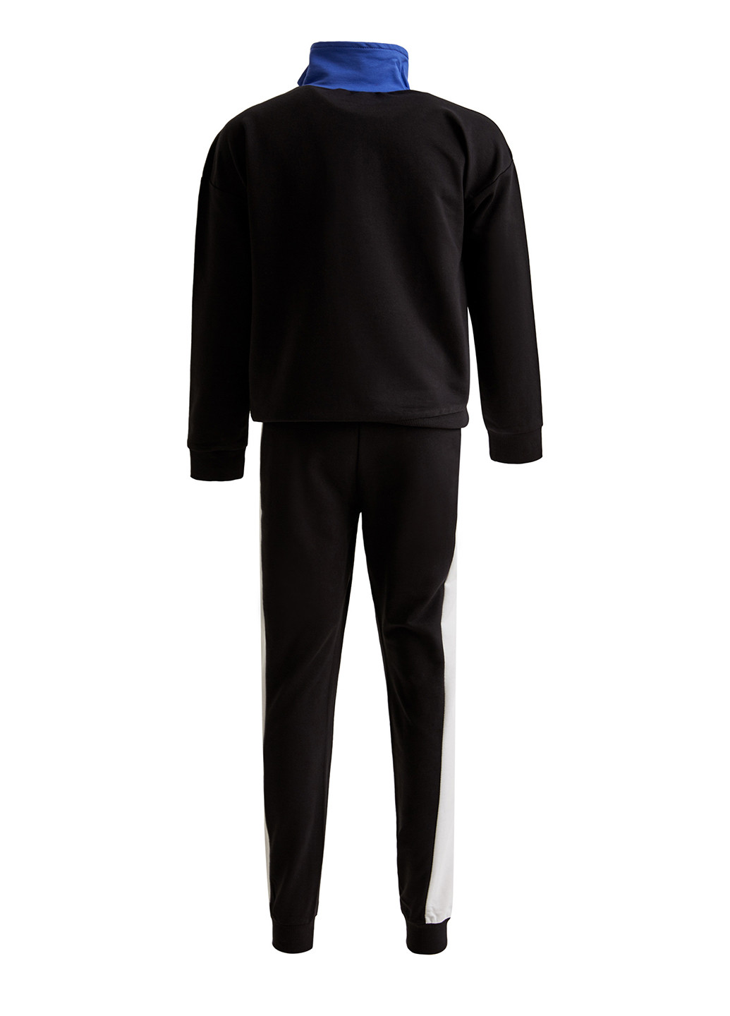 Костюм(реглан, штани) DeFacto брючний чорний спортивний бавовна, трикотаж
