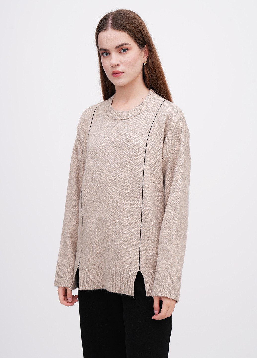 Бежевый демисезонный свитер джемпер EQUILIBRI