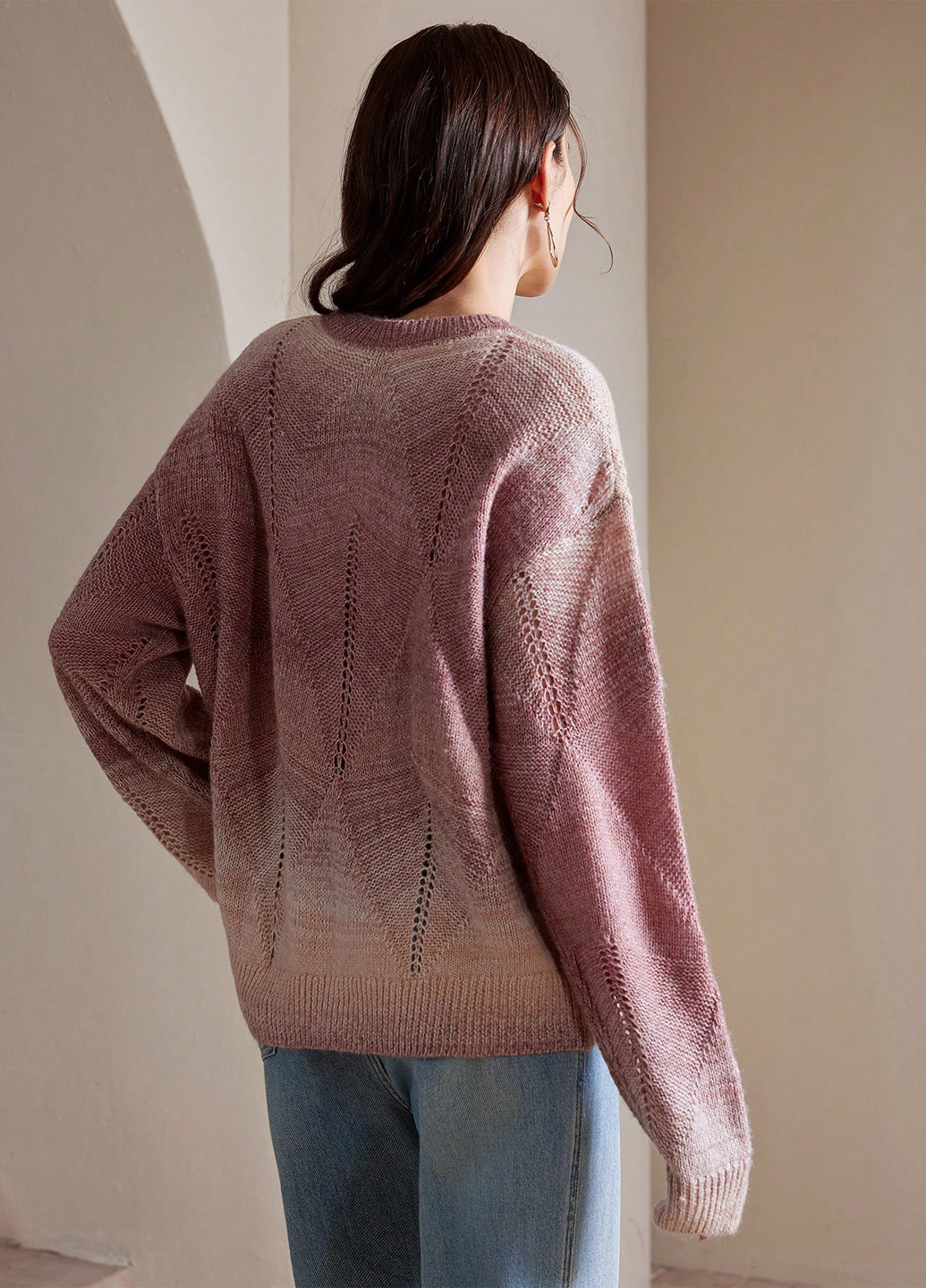 Рожево-ліловий демісезонний джемпер джемпер SHEIN