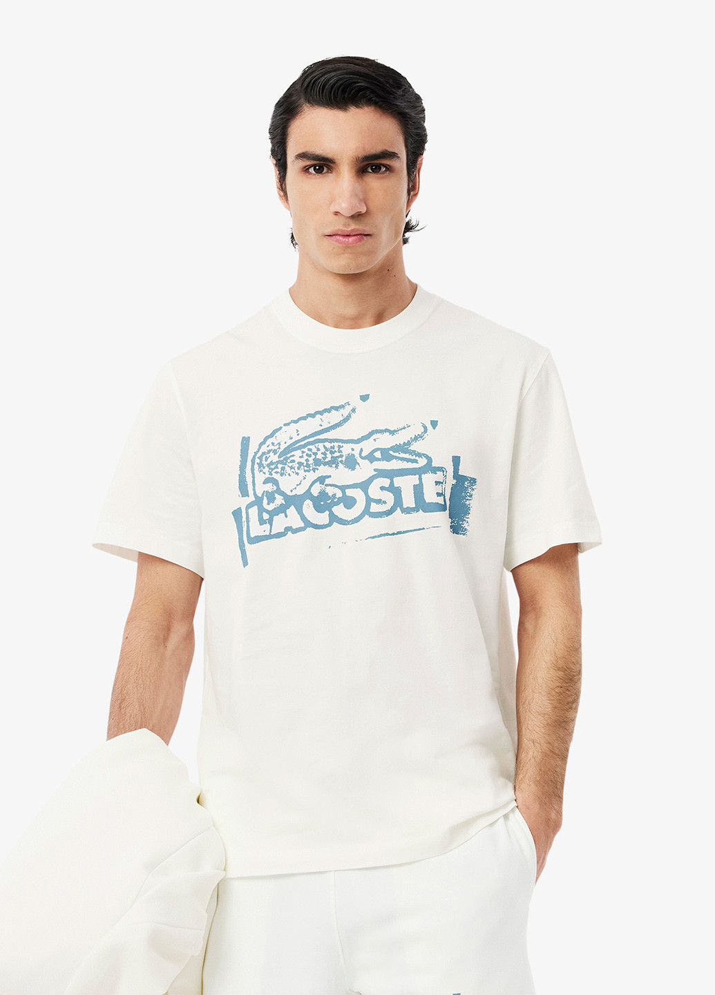 Белая футболка Lacoste