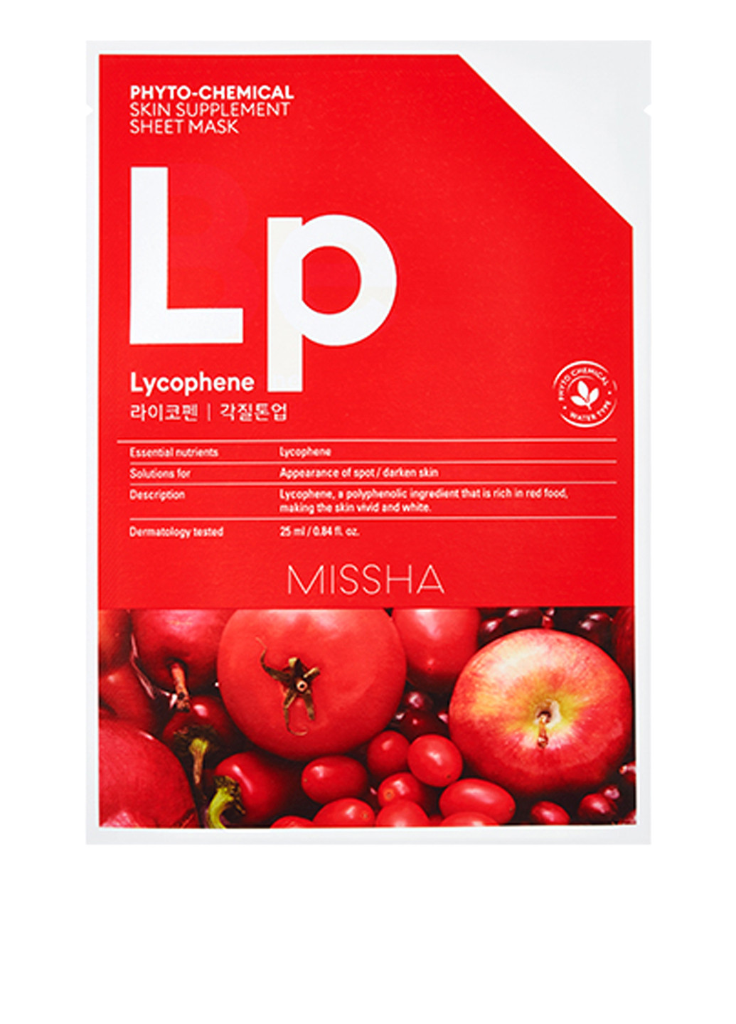 Маска для лица Phytochemical Skin Supplement Sheet Laycophene/Peeling Tone Up, 25 мл MISSHA бесцветная