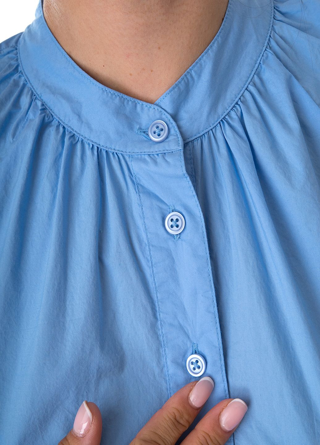 Голубое кэжуал платье Marc Aurel однотонное