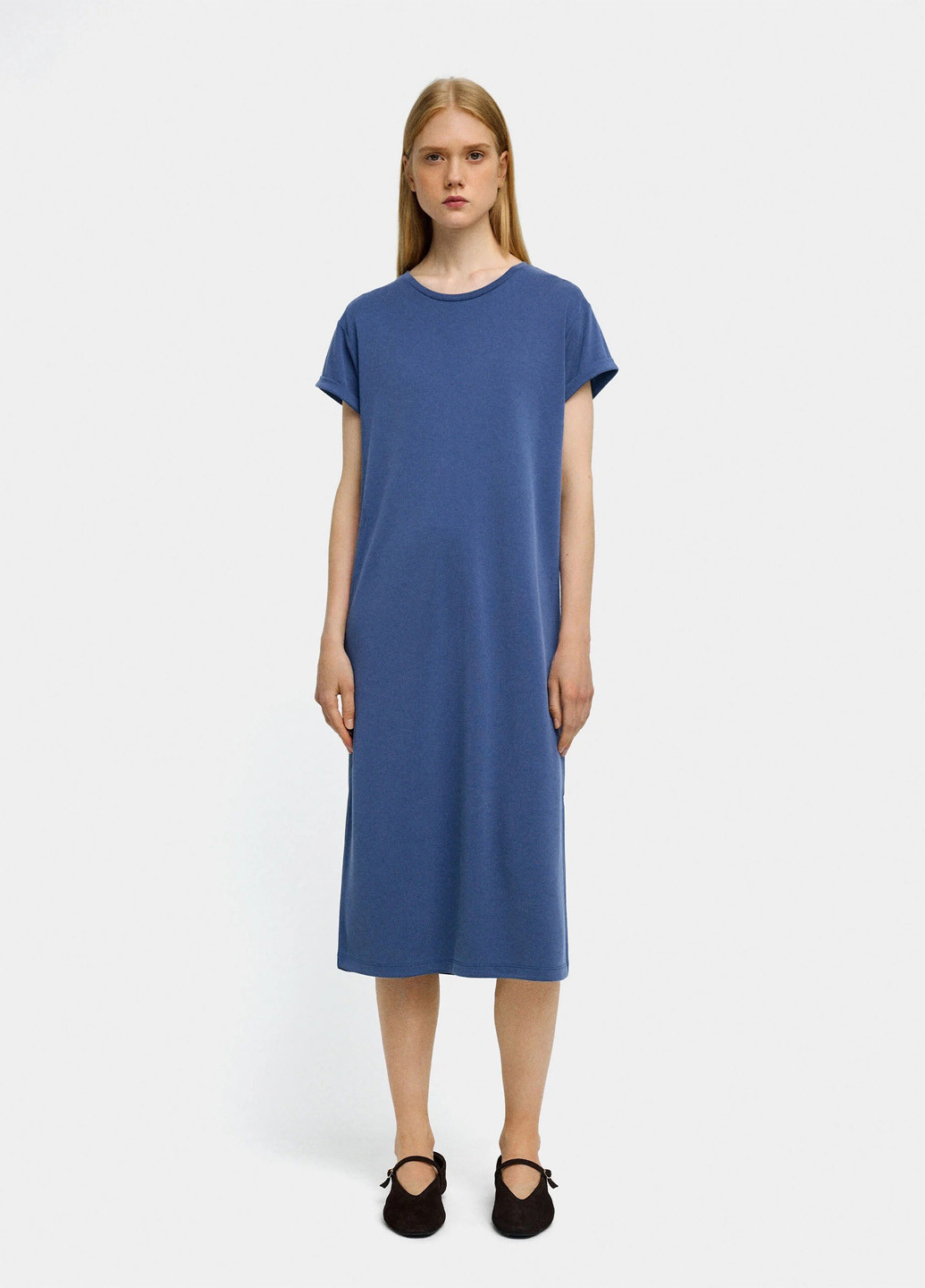Синее кэжуал платье платье-футболка Parfois однотонное