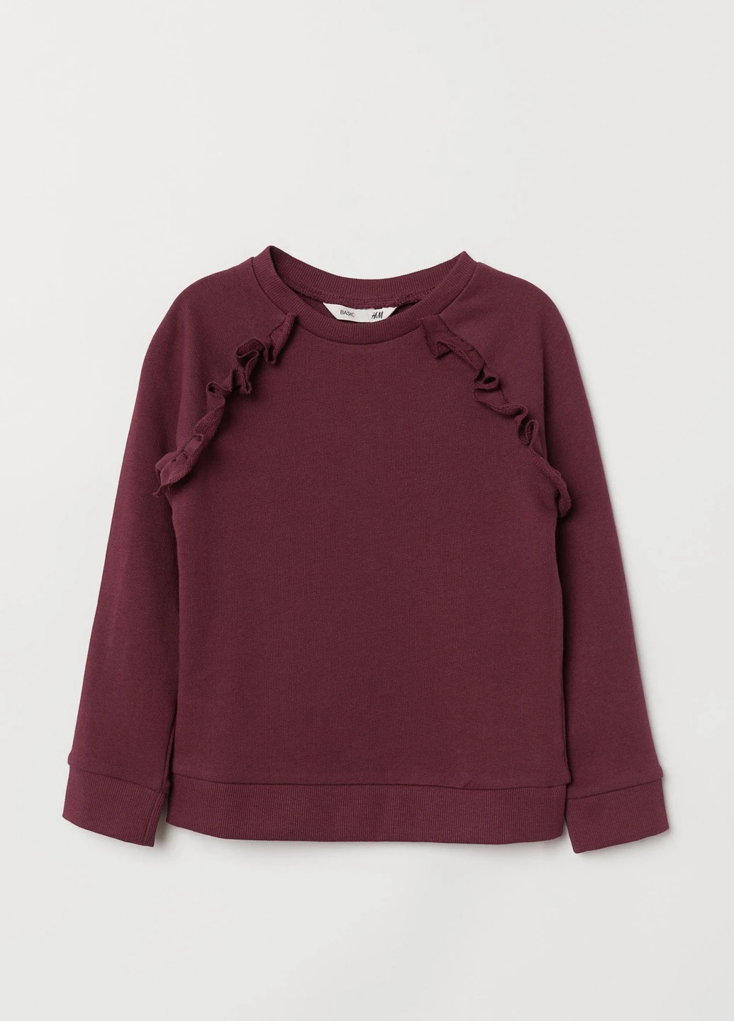 H&M Basic світшот демісезон,сливовий, сливовый