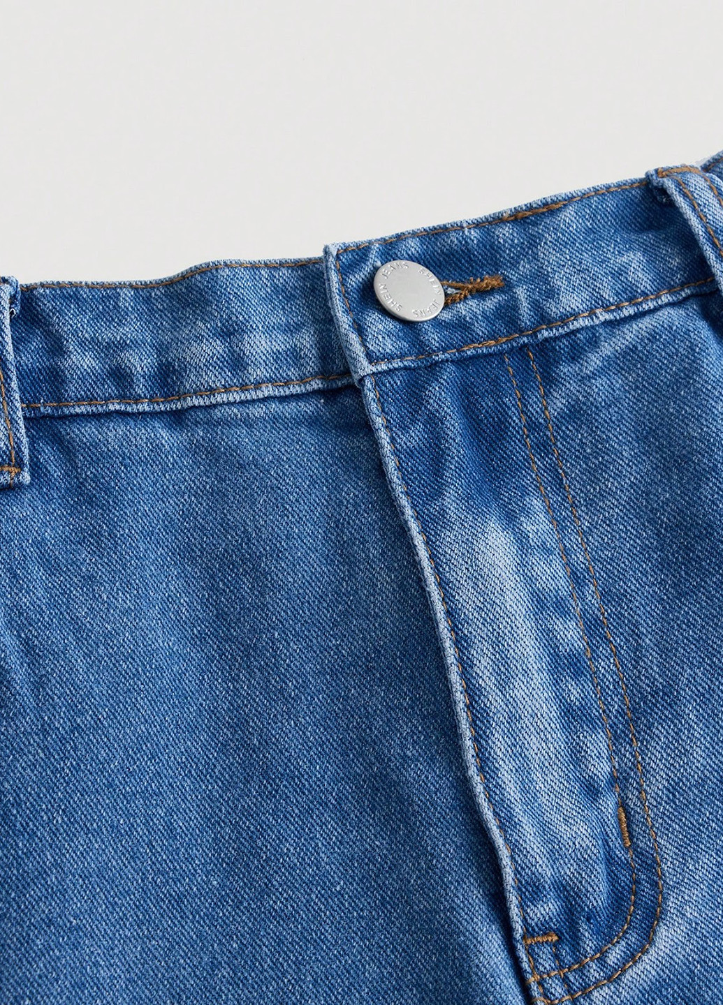 Голубые демисезонные клеш джинсы SHEIN