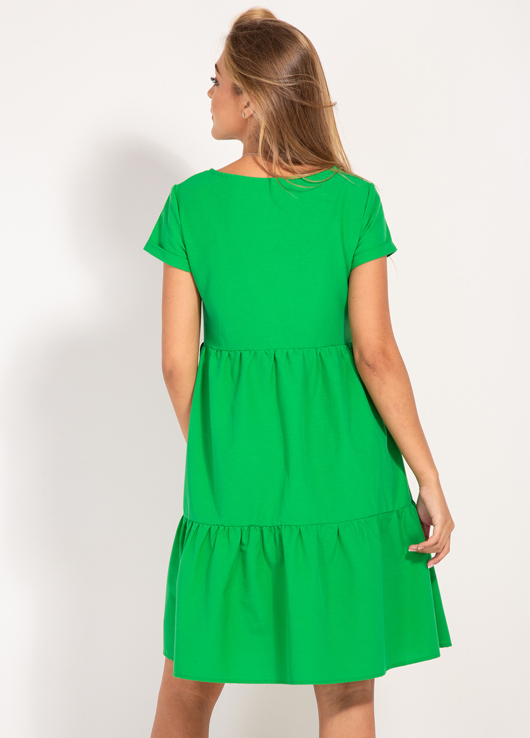 Зеленое кэжуал платье Bessa однотонное