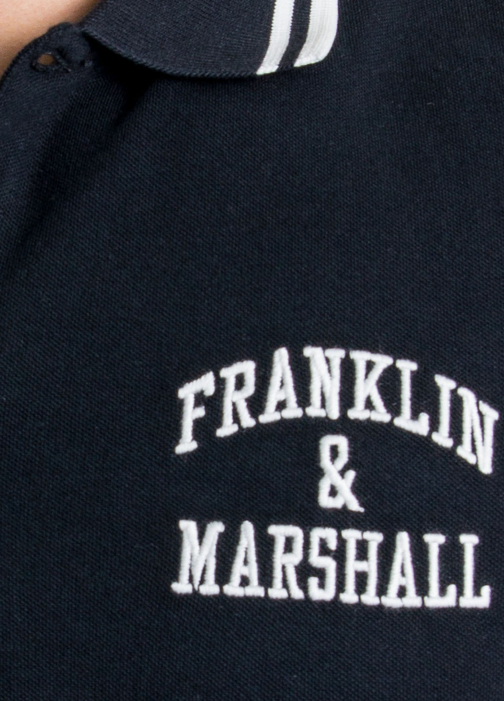 Черная футболка-поло для мужчин Franklin & Marshall однотонная