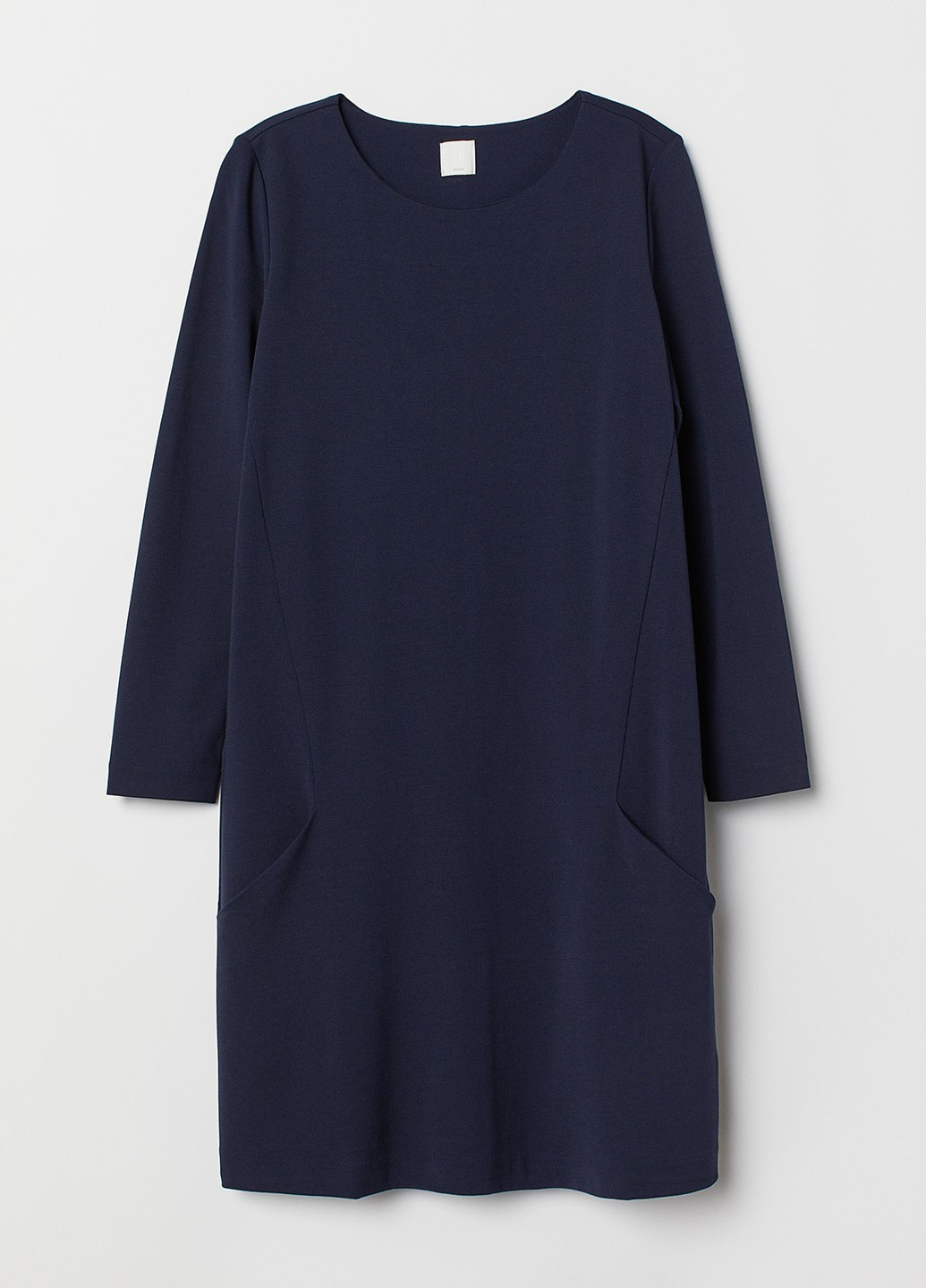 Темно-синее кэжуал платье а-силуэт H&M однотонное