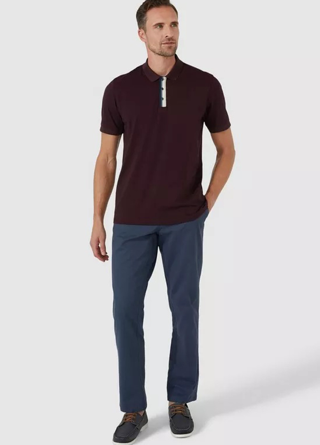 Синие кэжуал демисезонные прямые брюки MAINE