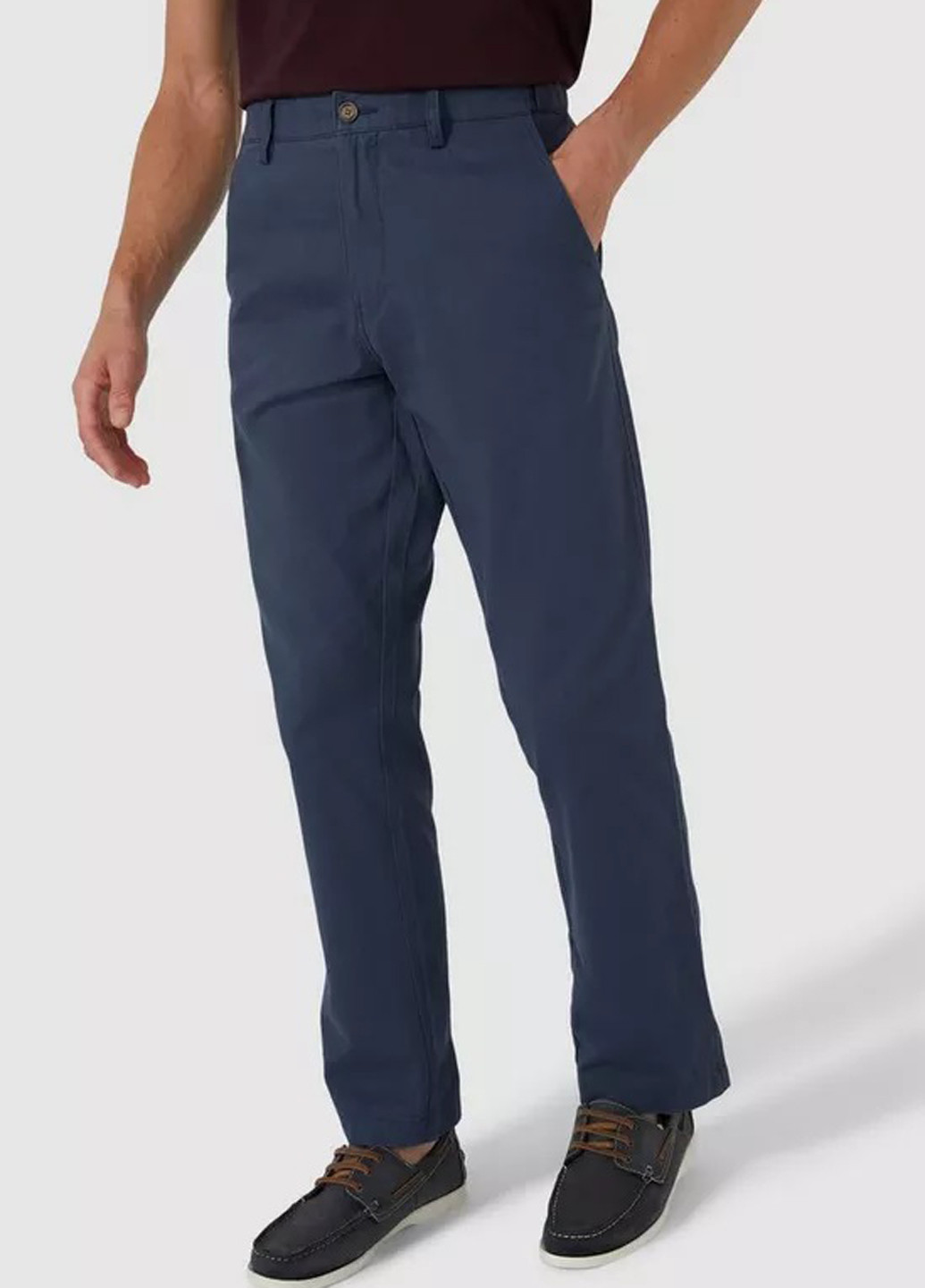 Синие кэжуал демисезонные прямые брюки MAINE