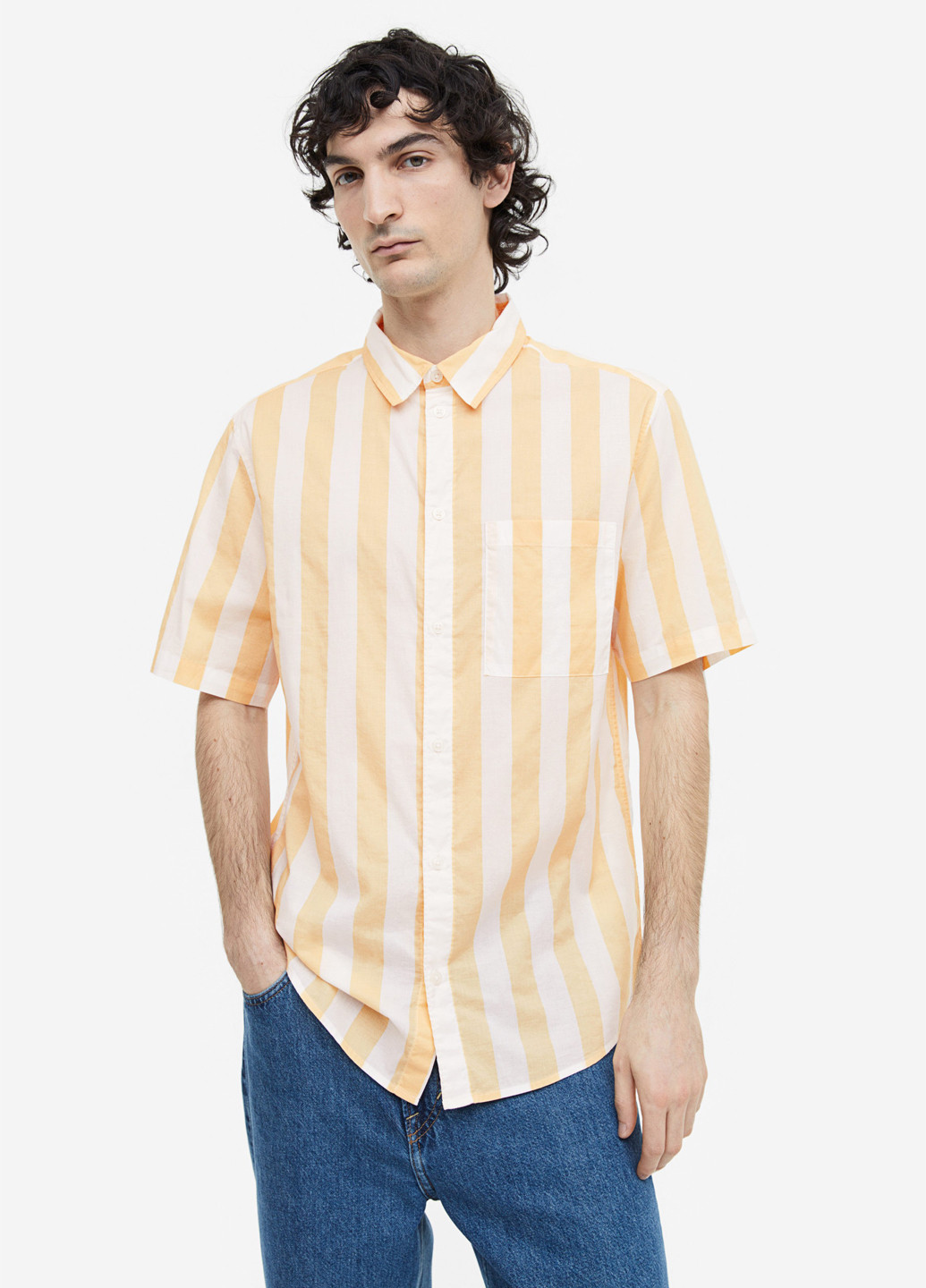 Цветная кэжуал рубашка в полоску H&M