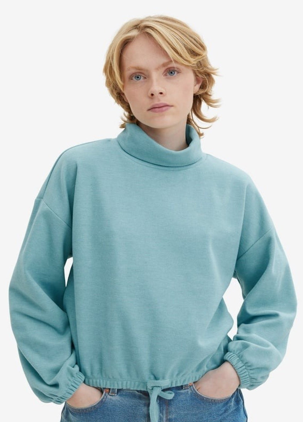 Бірюзовий демісезонний светр Tom Tailor