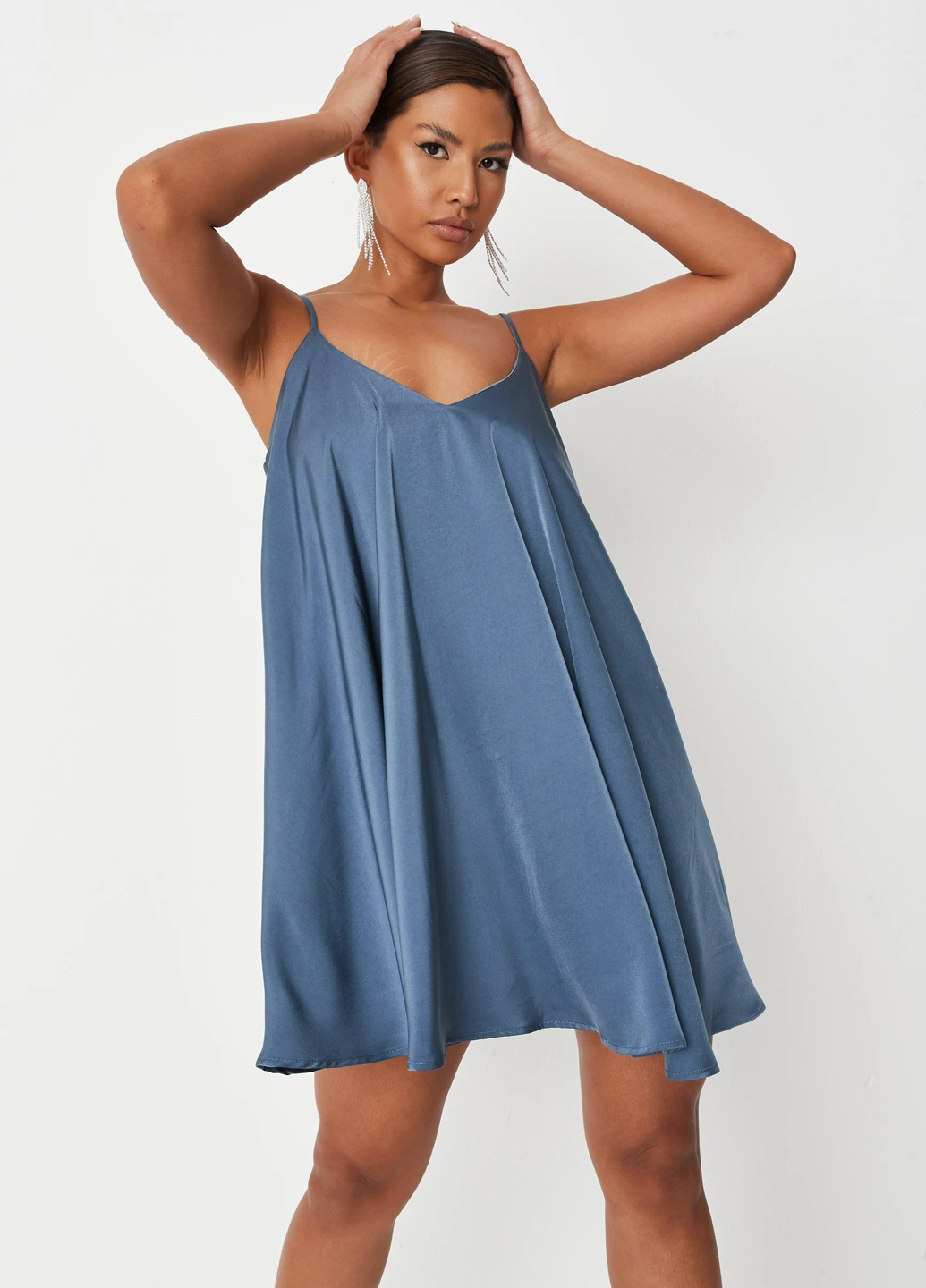 Синее кэжуал платье Missguided однотонное