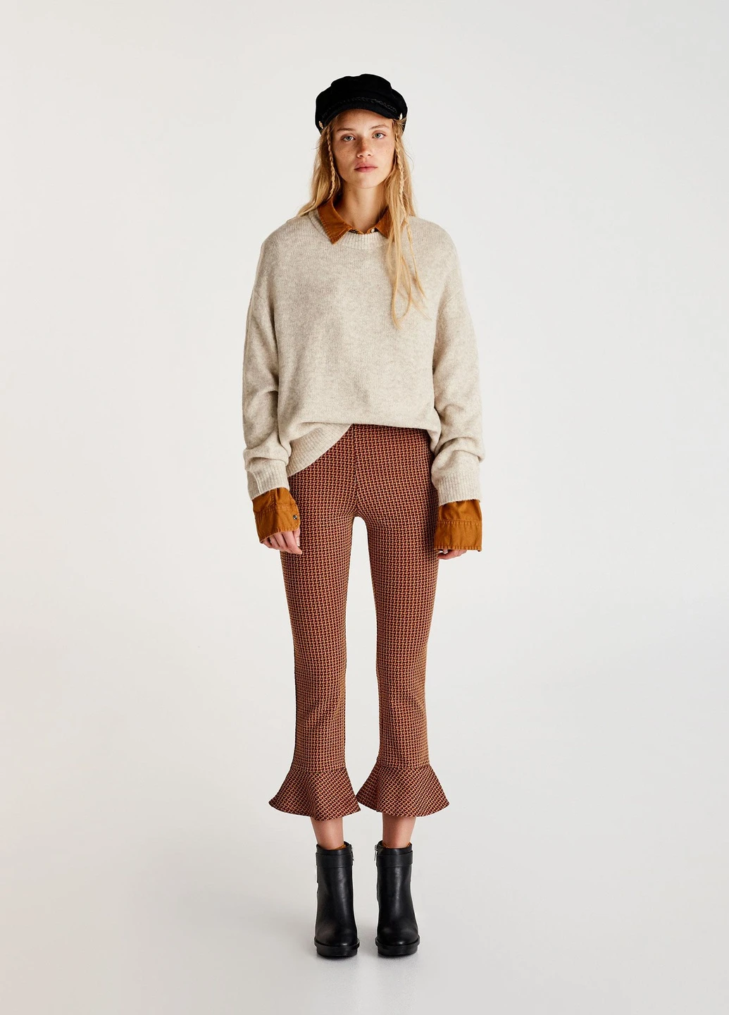 Штани,цегляний в візерунки, Pull & Bear (255192468)
