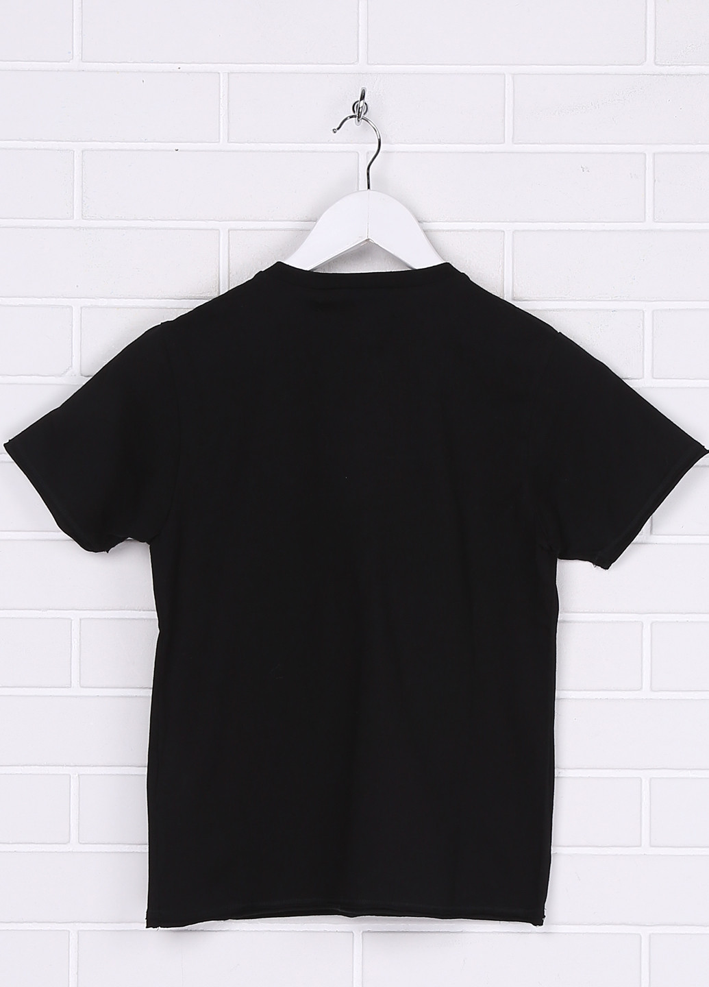 Черная летняя футболка с коротким рукавом John Galliano