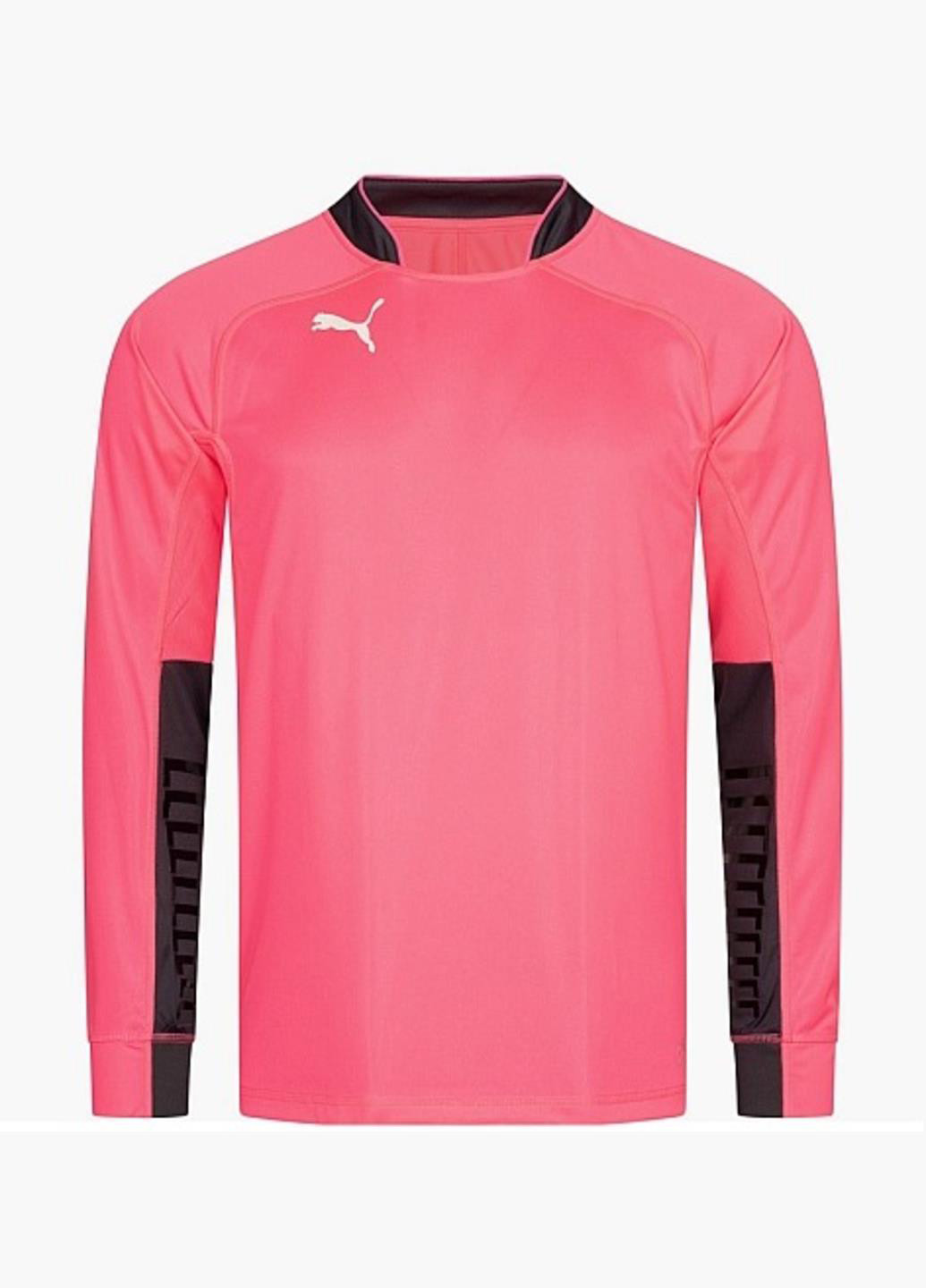 Розовый демисезонный спортивный лонгслив Puma с логотипом