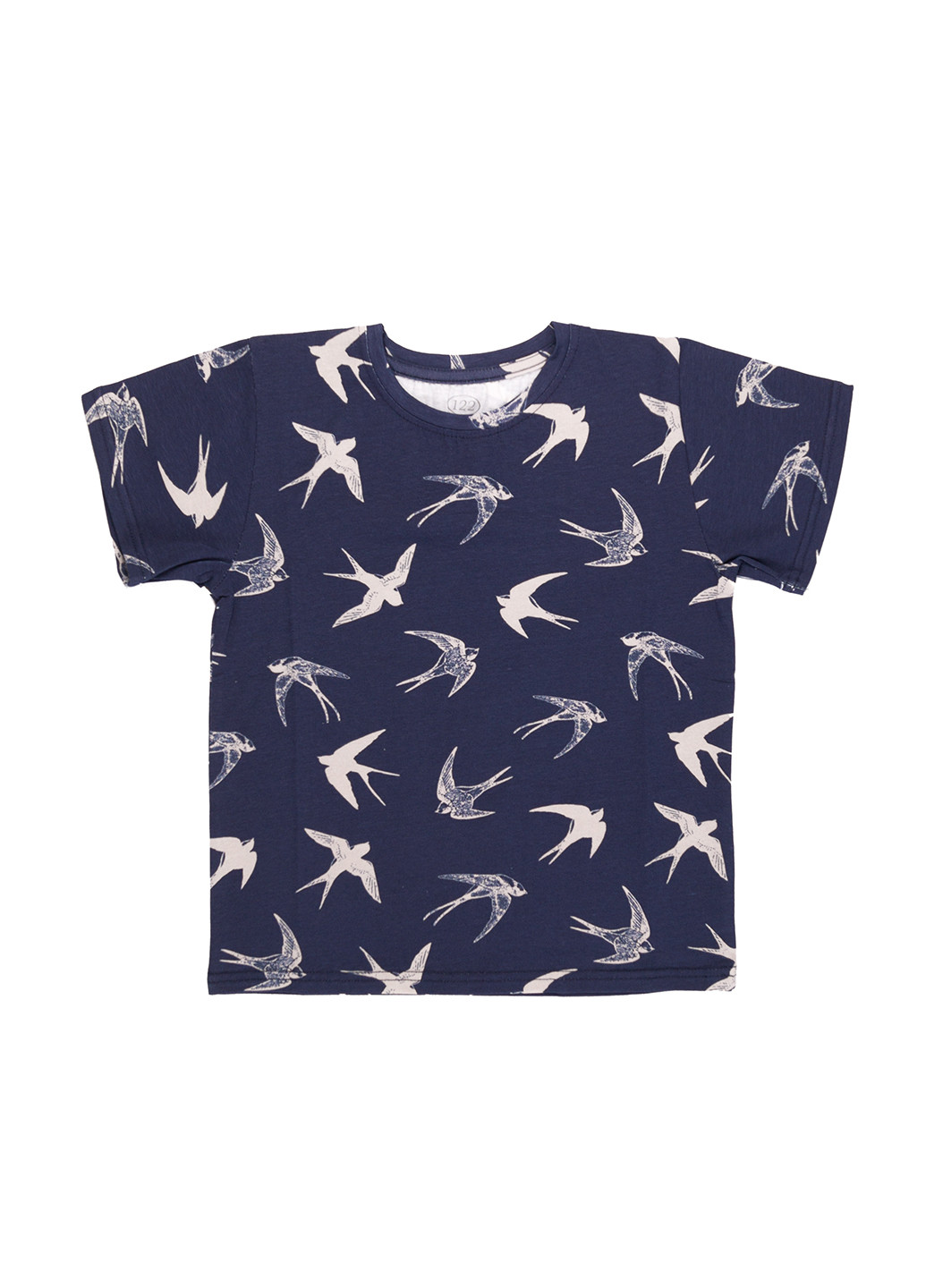 Синя літня стильна футболка для хлопчика Фламинго Текстиль