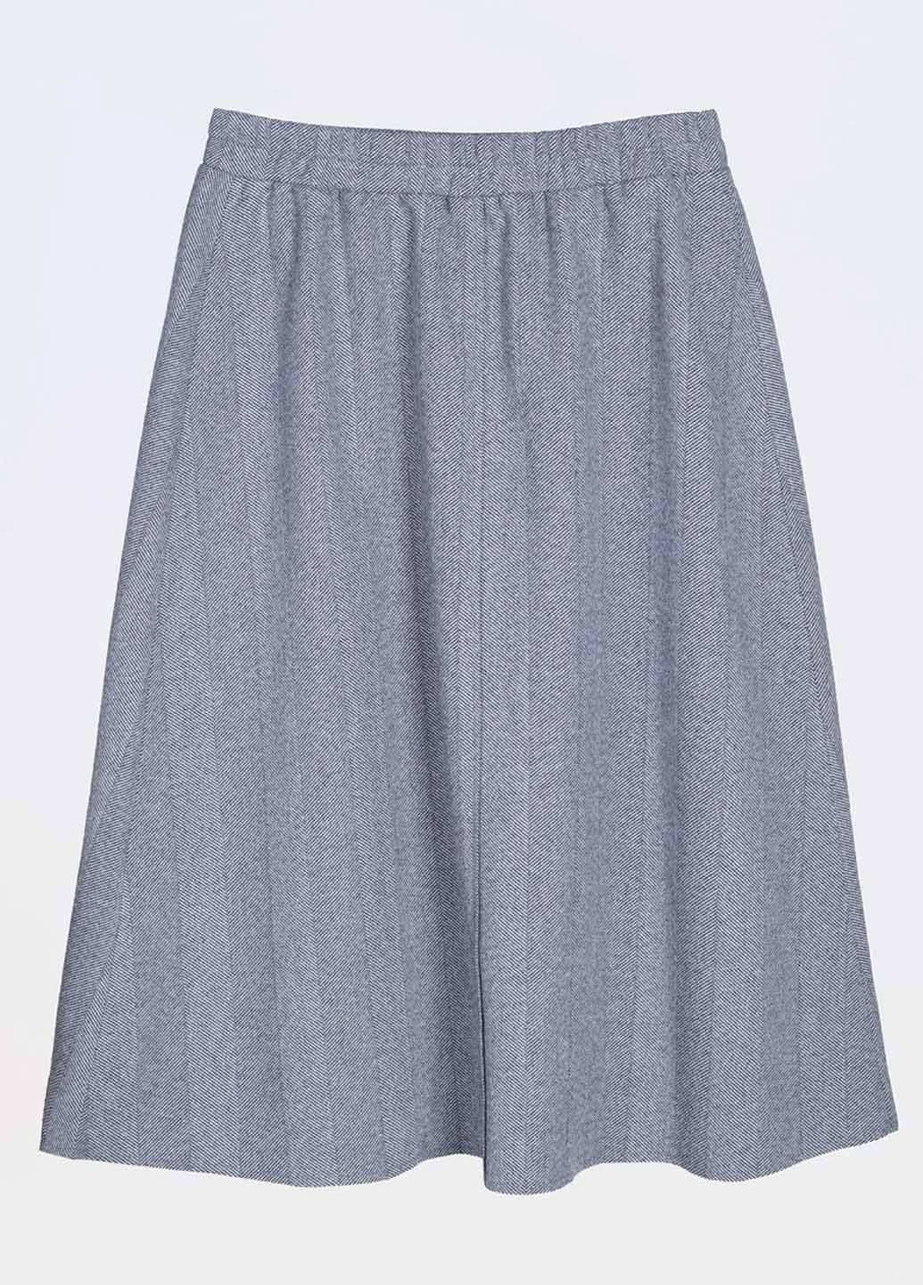 Серая кэжуал с геометрическим узором юбка Fashion а-силуэта (трапеция)