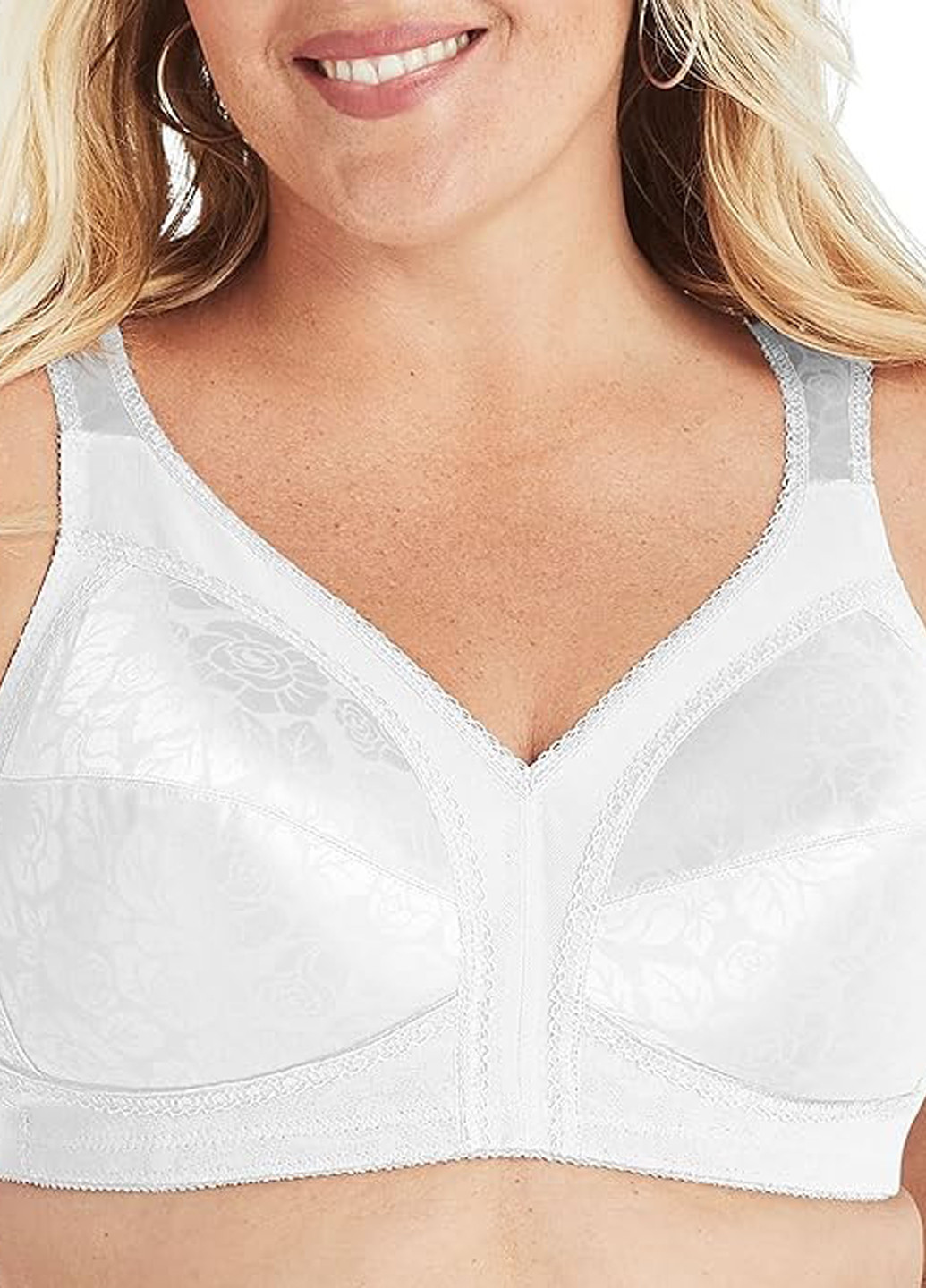 Белый минимайзер бюстгальтер Playtex полиэстер