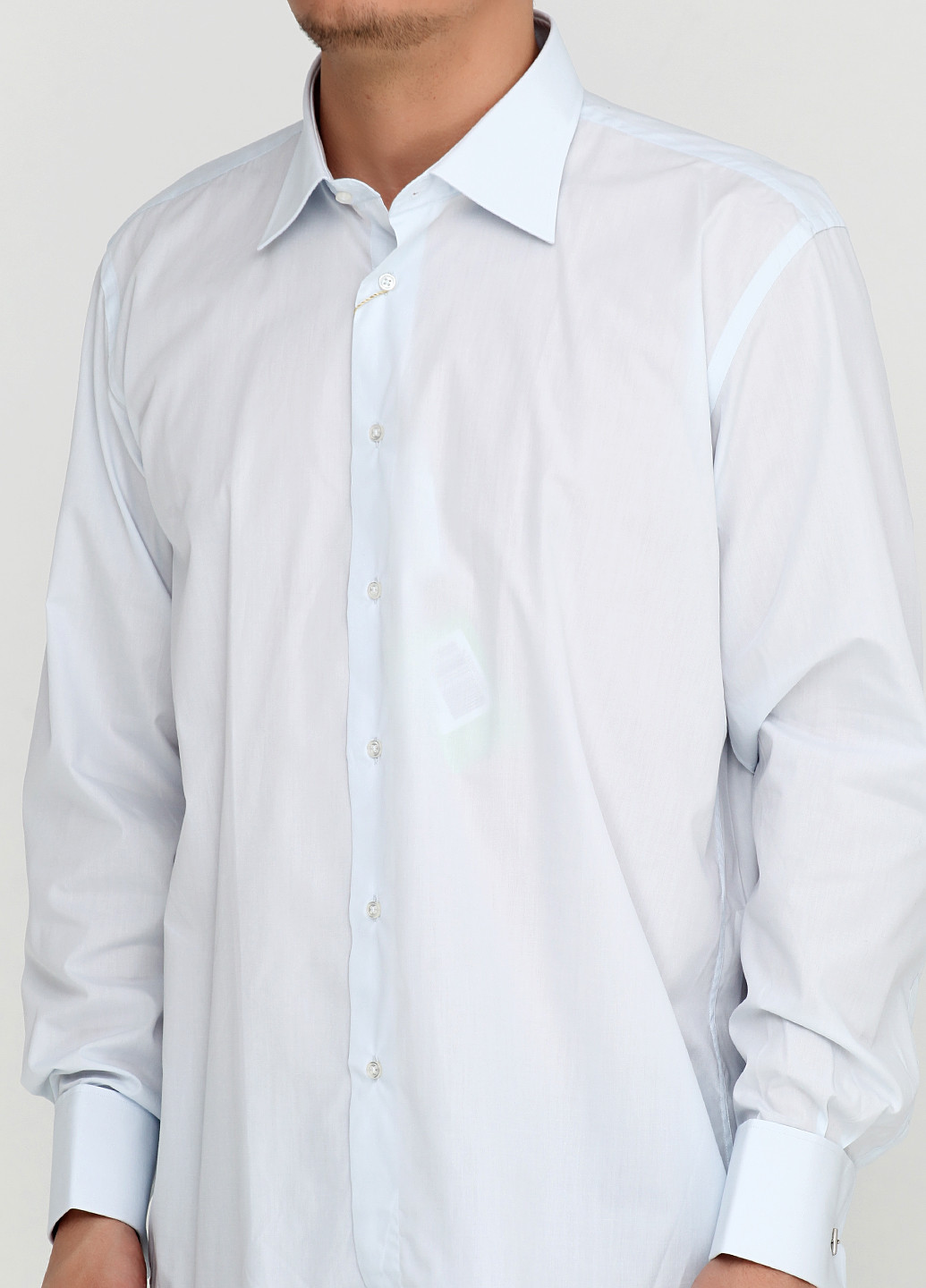 Светло-голубой кэжуал рубашка однотонная Romano Botta