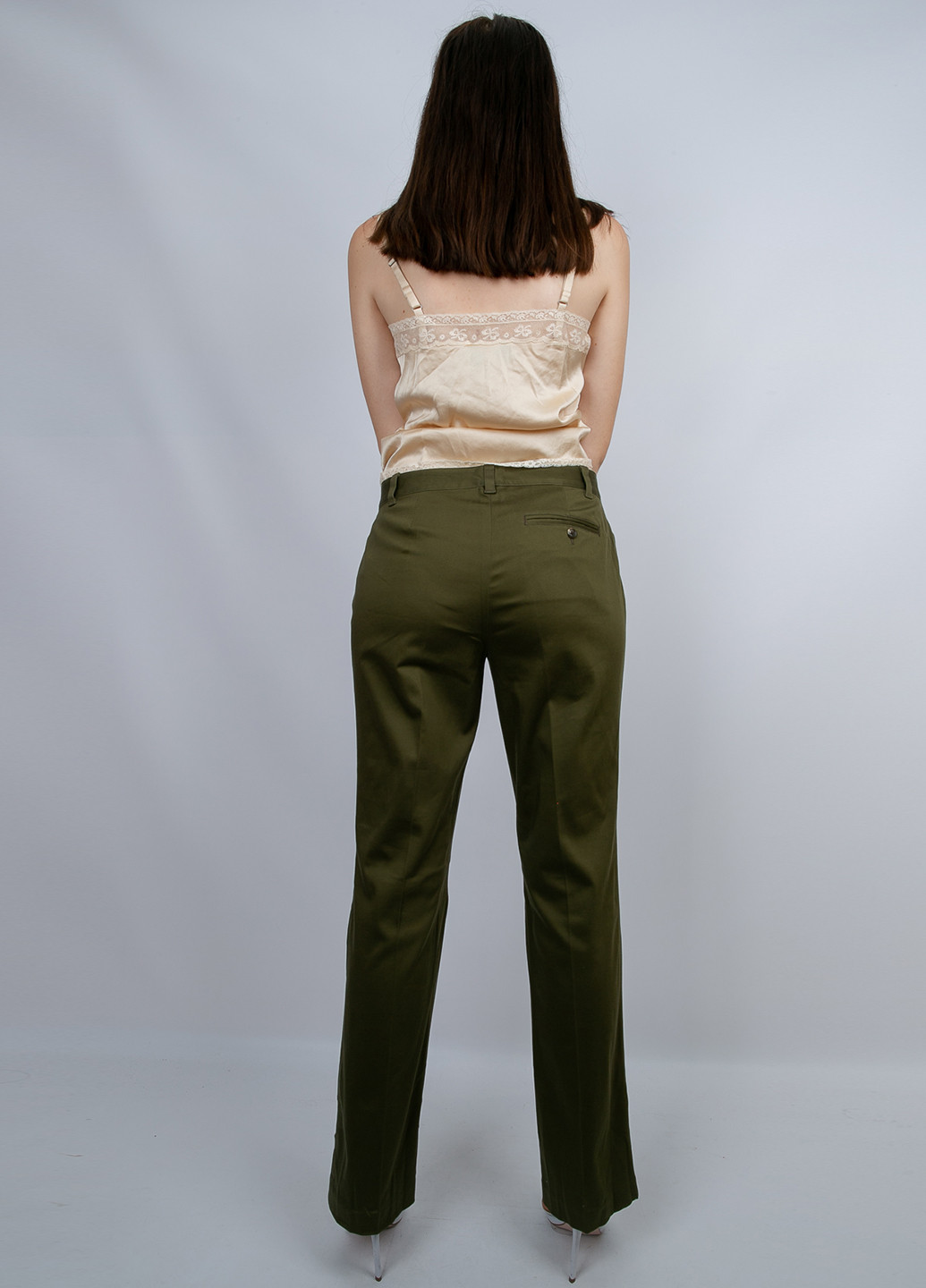 Темно-зеленые кэжуал демисезонные прямые брюки Ralph Lauren