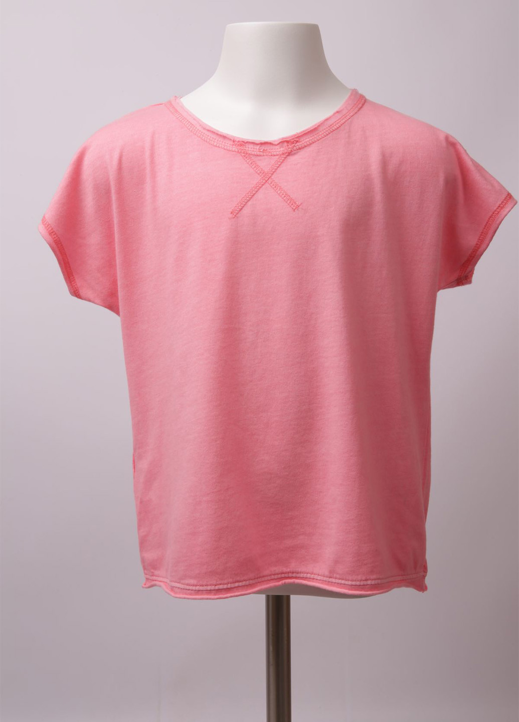 Розовая летняя футболка Mango